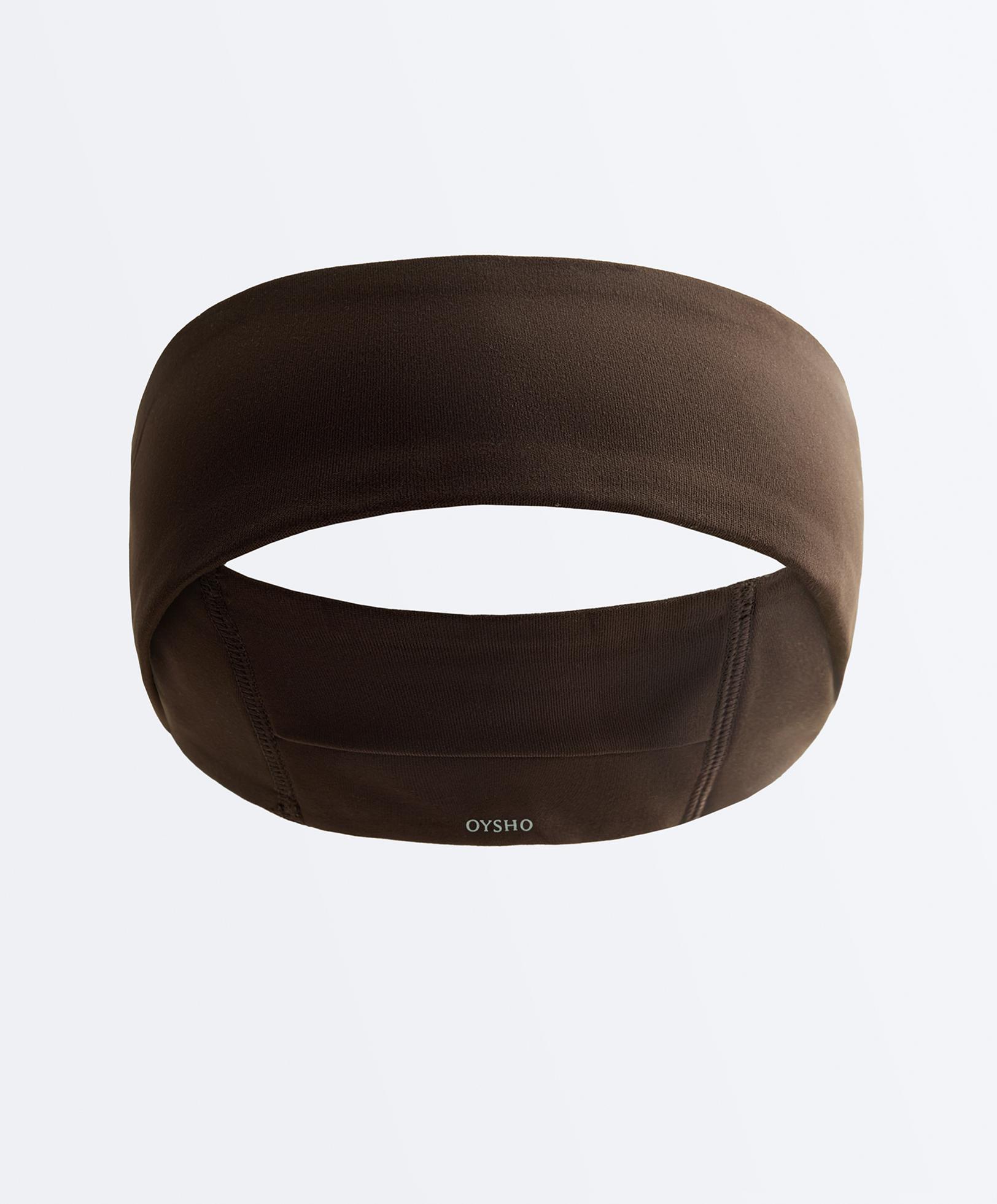 7cm reflective adjustable sports headband — DARK BROWN