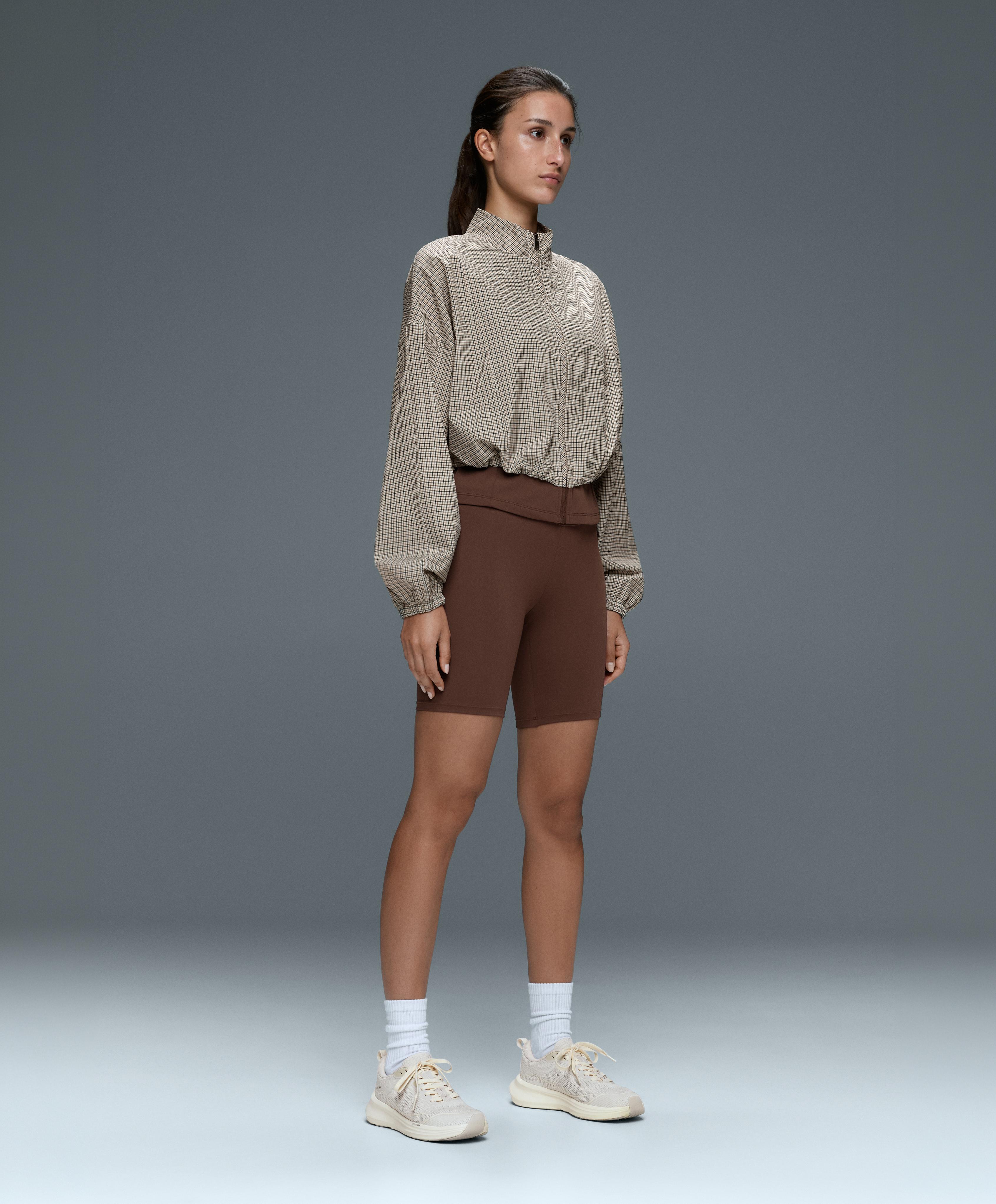 Check print double-layer technical jacket — COCOA