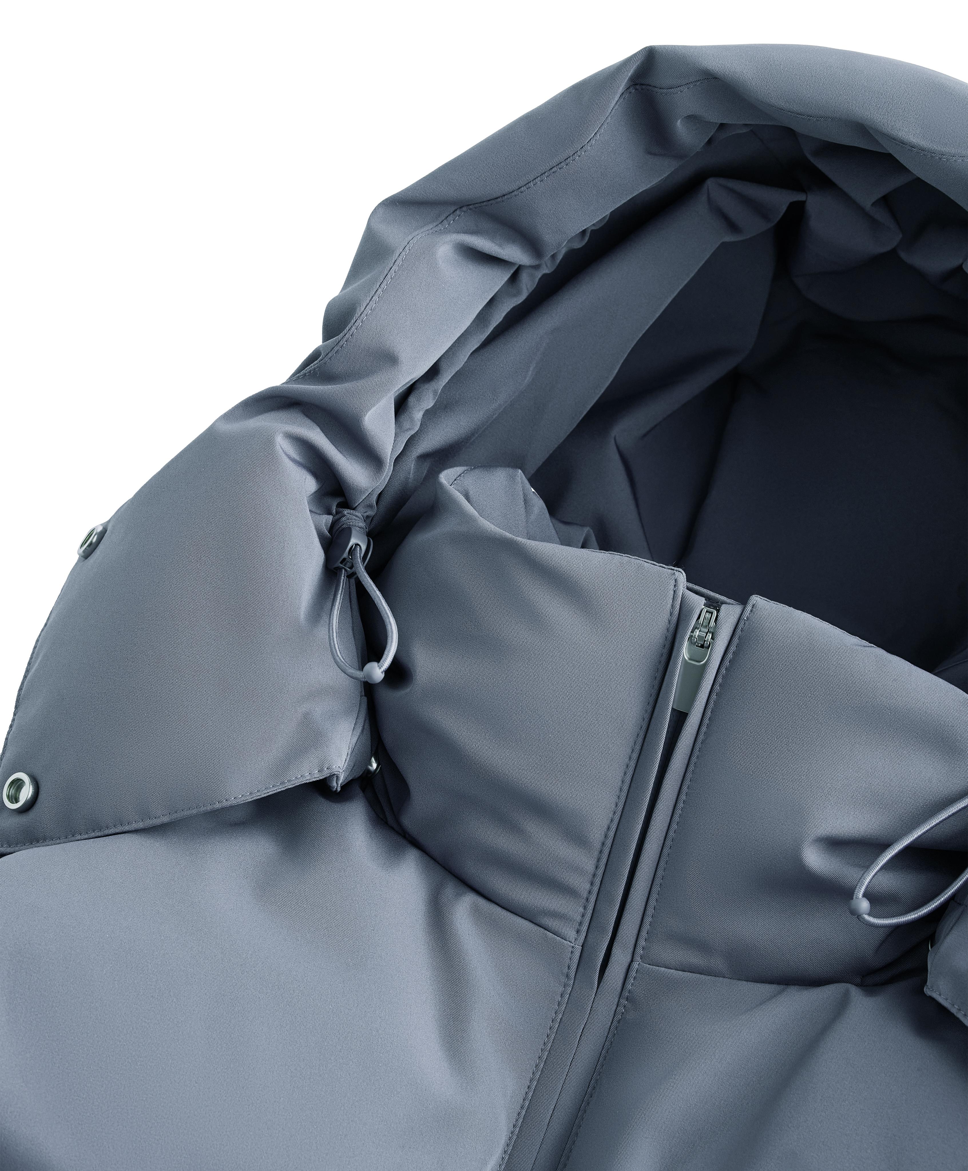 Lightweight 80% down and 20% MINARDI PIUME SKI water-resistant short jacket — GREY-BLUE