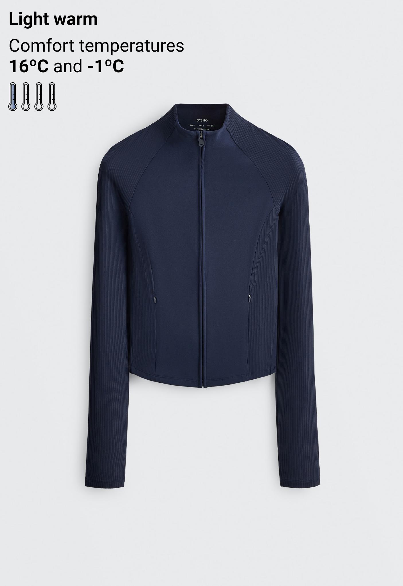 Light warm technical jacket — NAVY BLUE (alternate view)