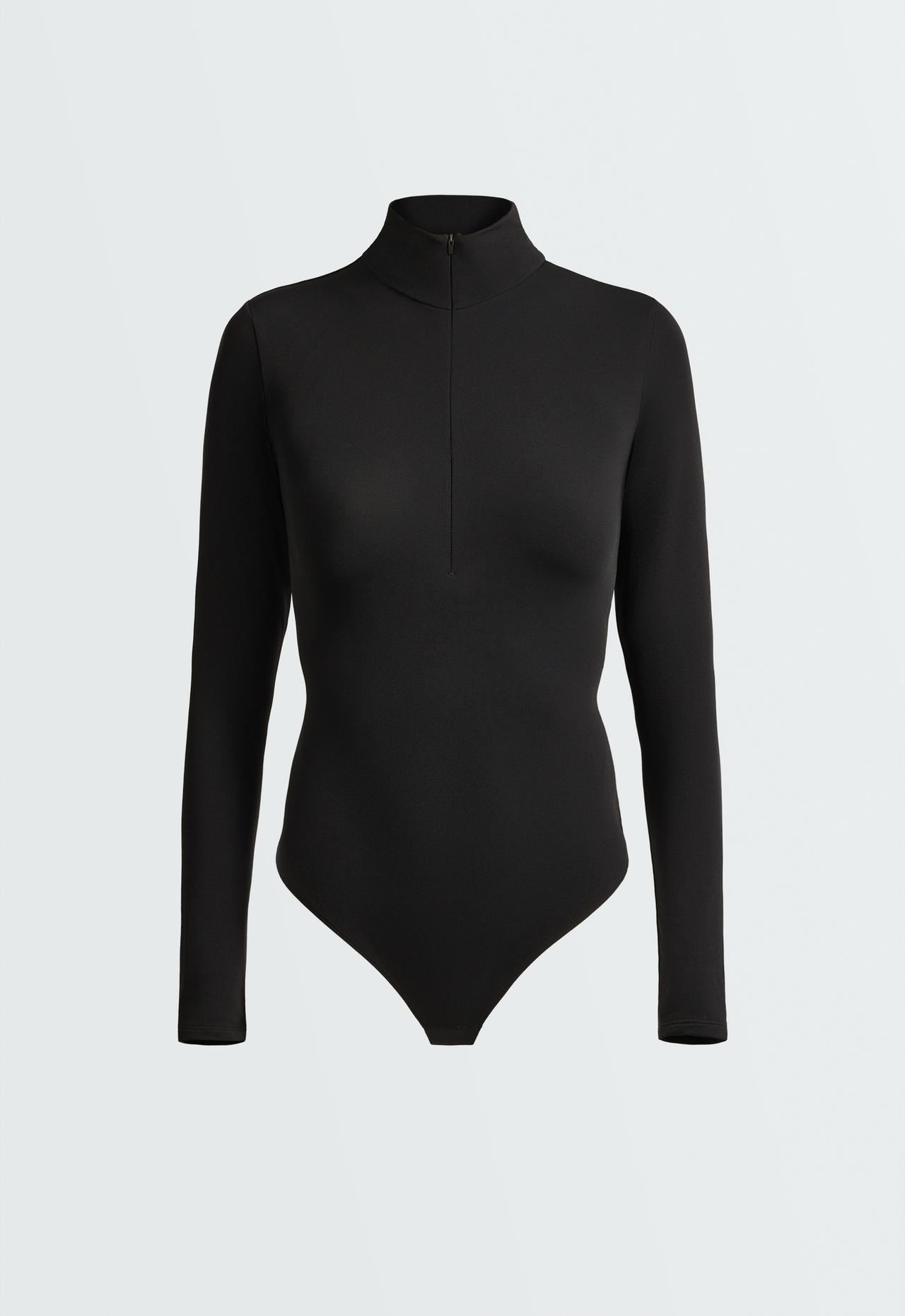 Thermal Base layer half-zip body — BLACK
