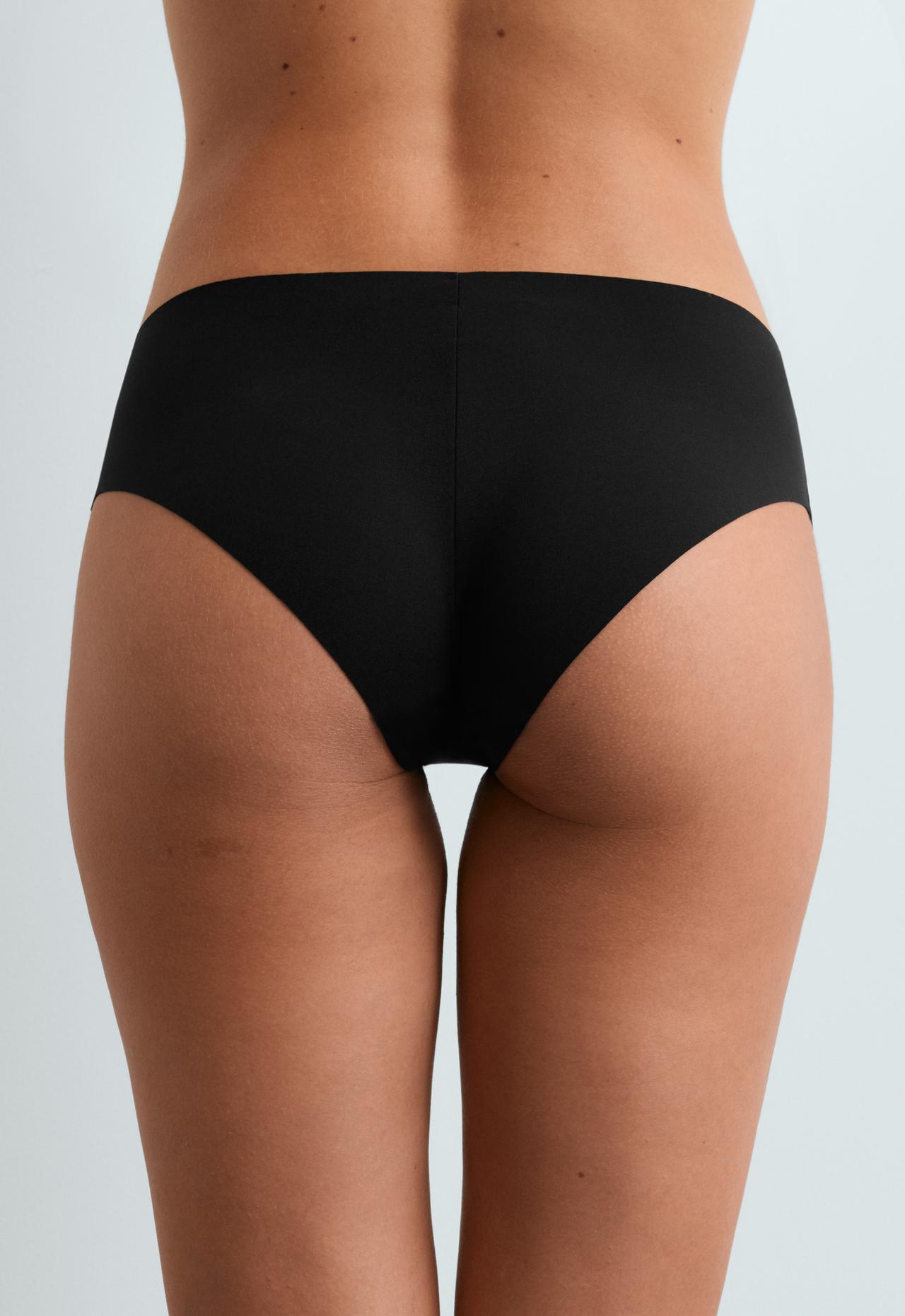 5 brazilian briefs in polyamide blend — BLACK