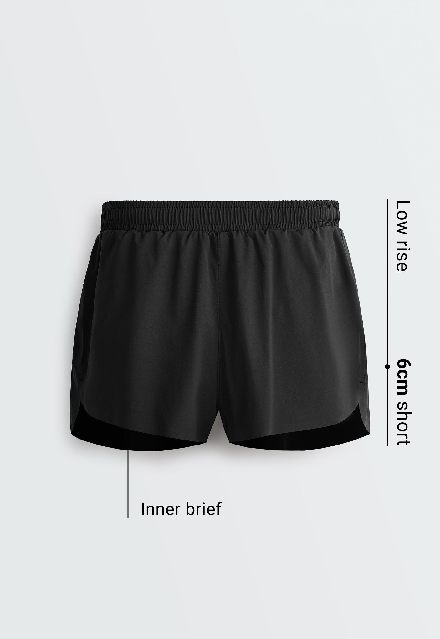 Technische shorts low rise 6 cm