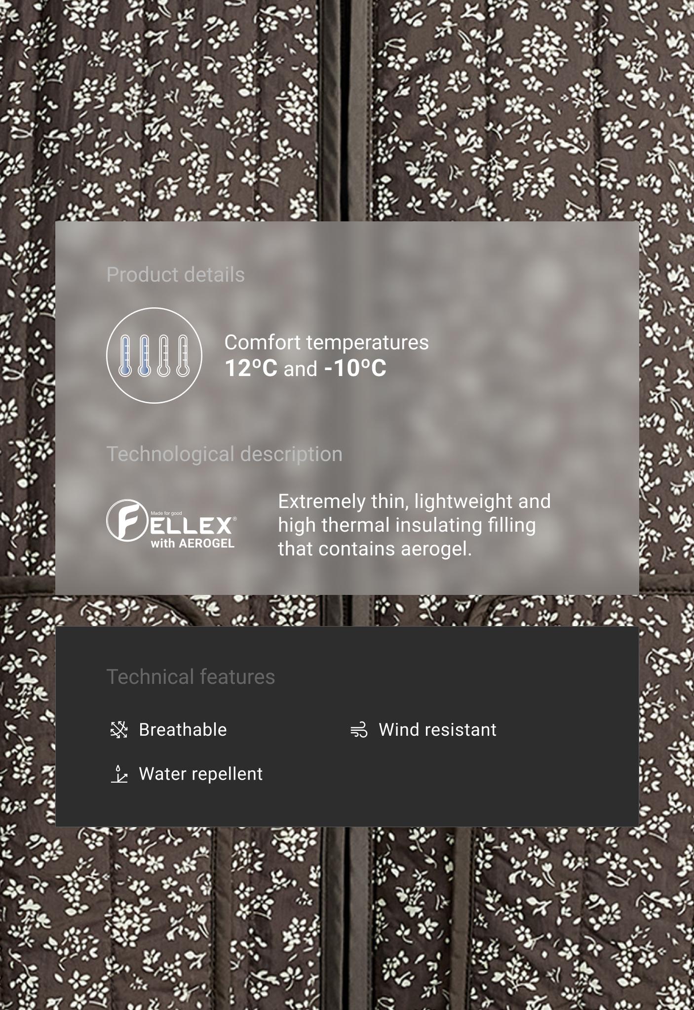 Утепленная куртка миди FELLEX® AEROGEL с принтом