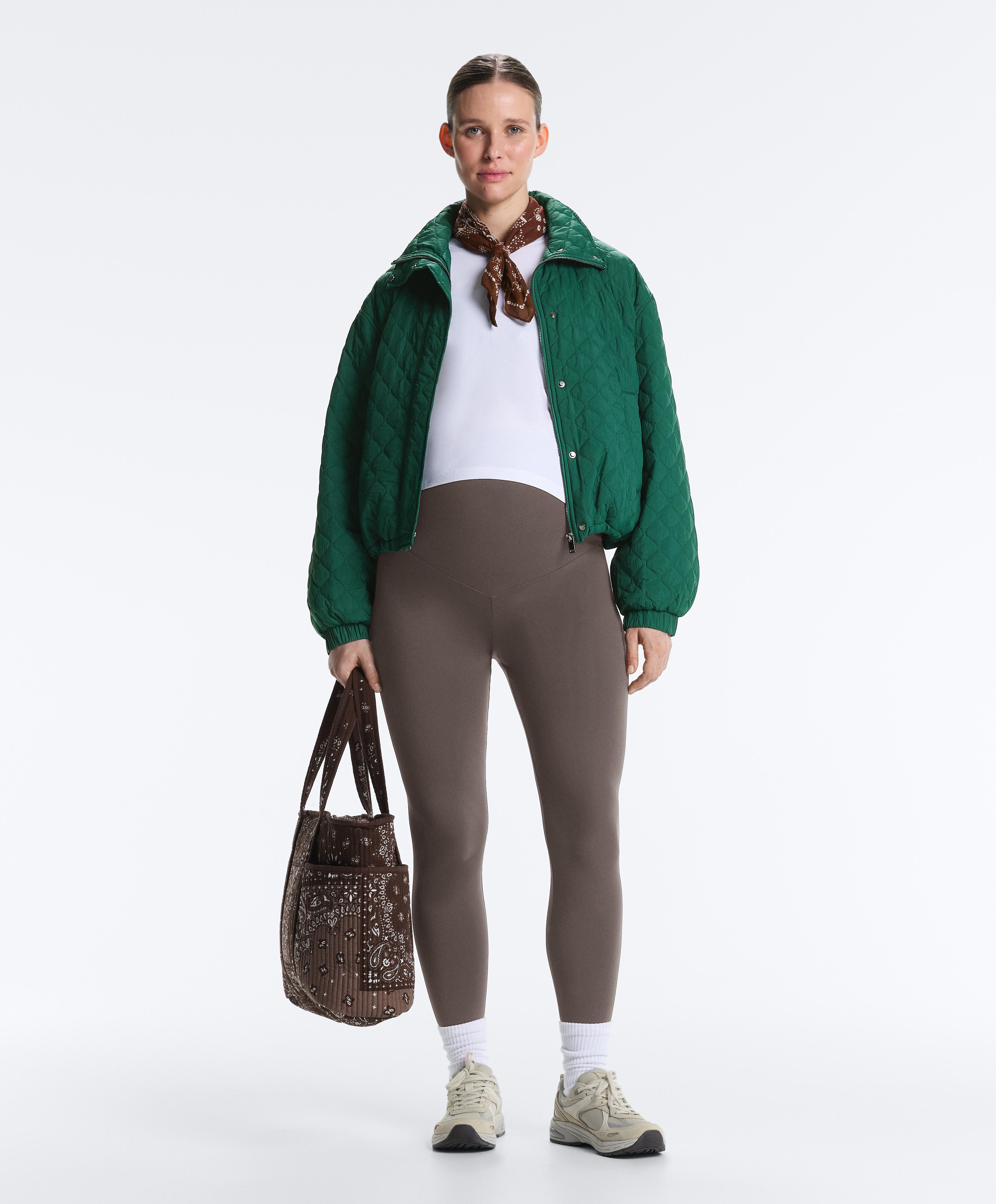 Comfortlux maternity leggings — BROWN-KHAKI