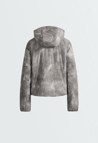 Printed boxy FELLEX® Volcanic technical padded jacket — CHARCOAL GREY 7