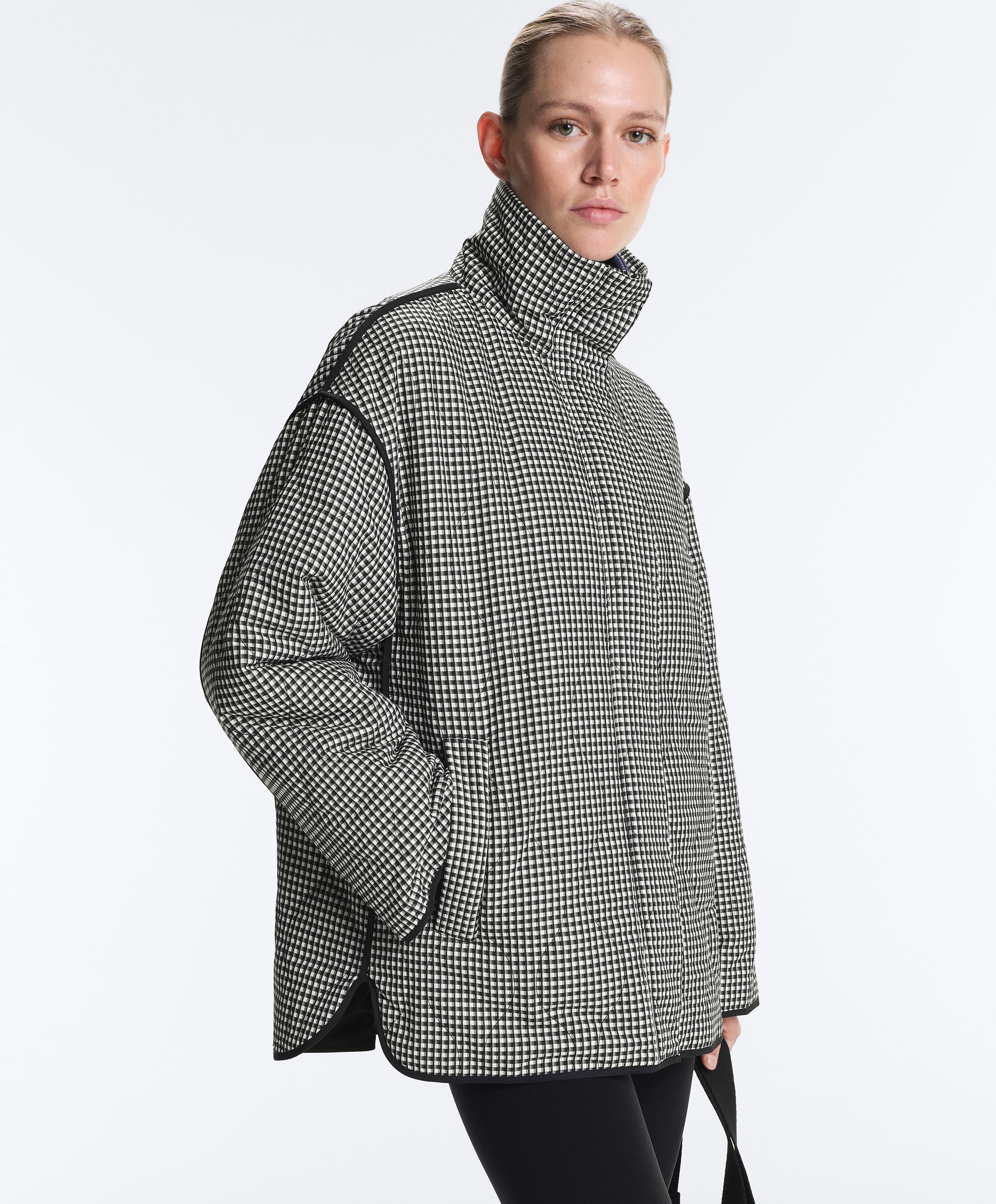 FELLEX® AEROGEL gingham padded jacket — BLACK