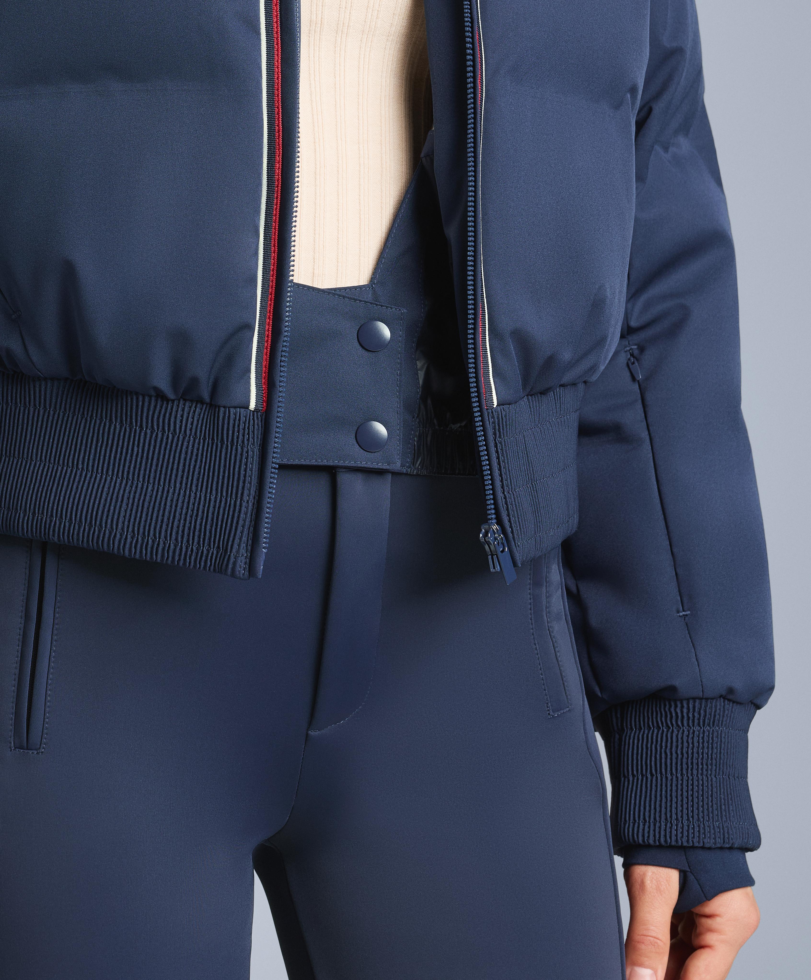 MINARDI PIUME SKI water-resistant retro jacket, 80% down and 20% feather — NAVY BLUE