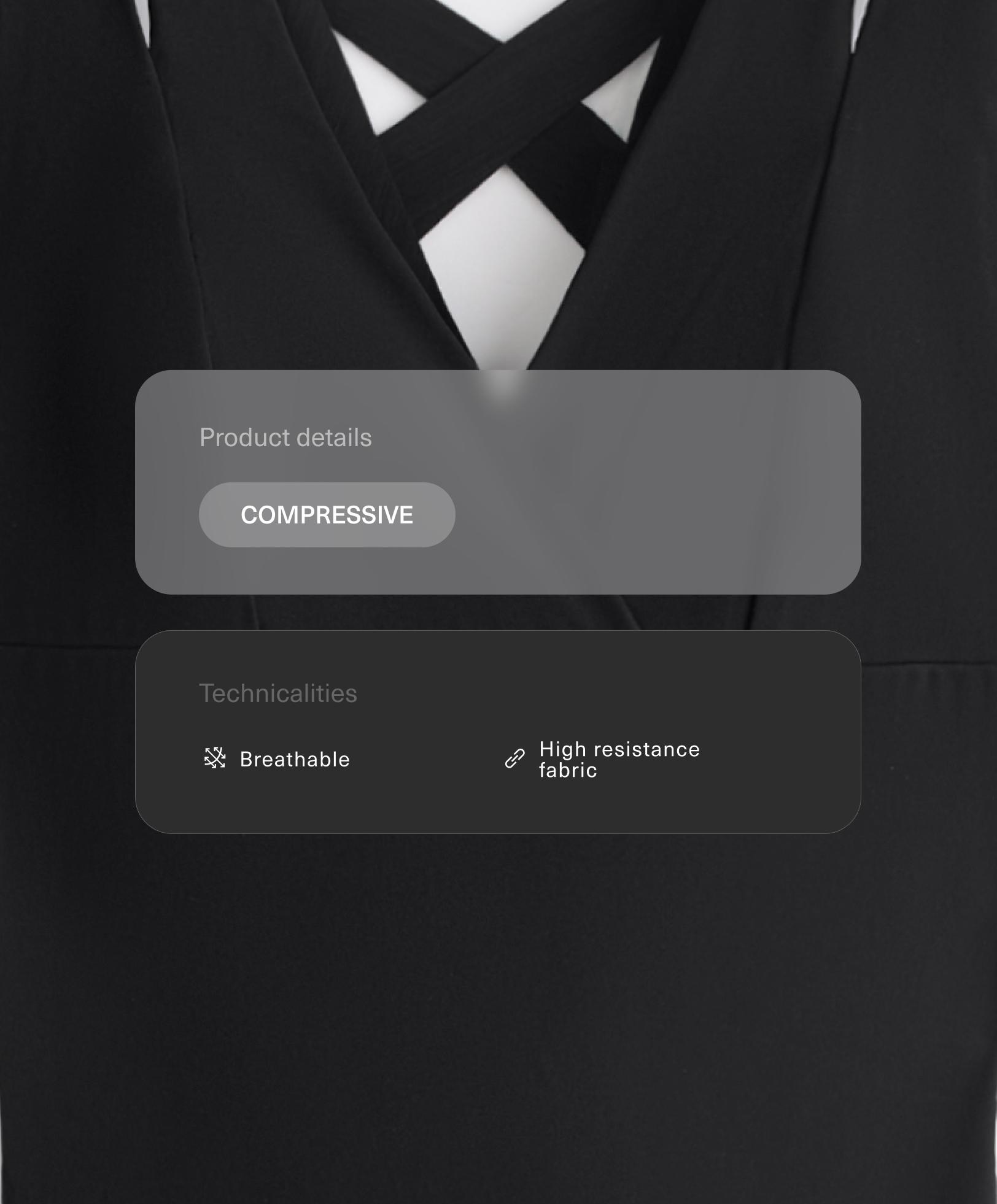 Compressive long jumpsuit with double strap Compressive long jumpsuit with double strap