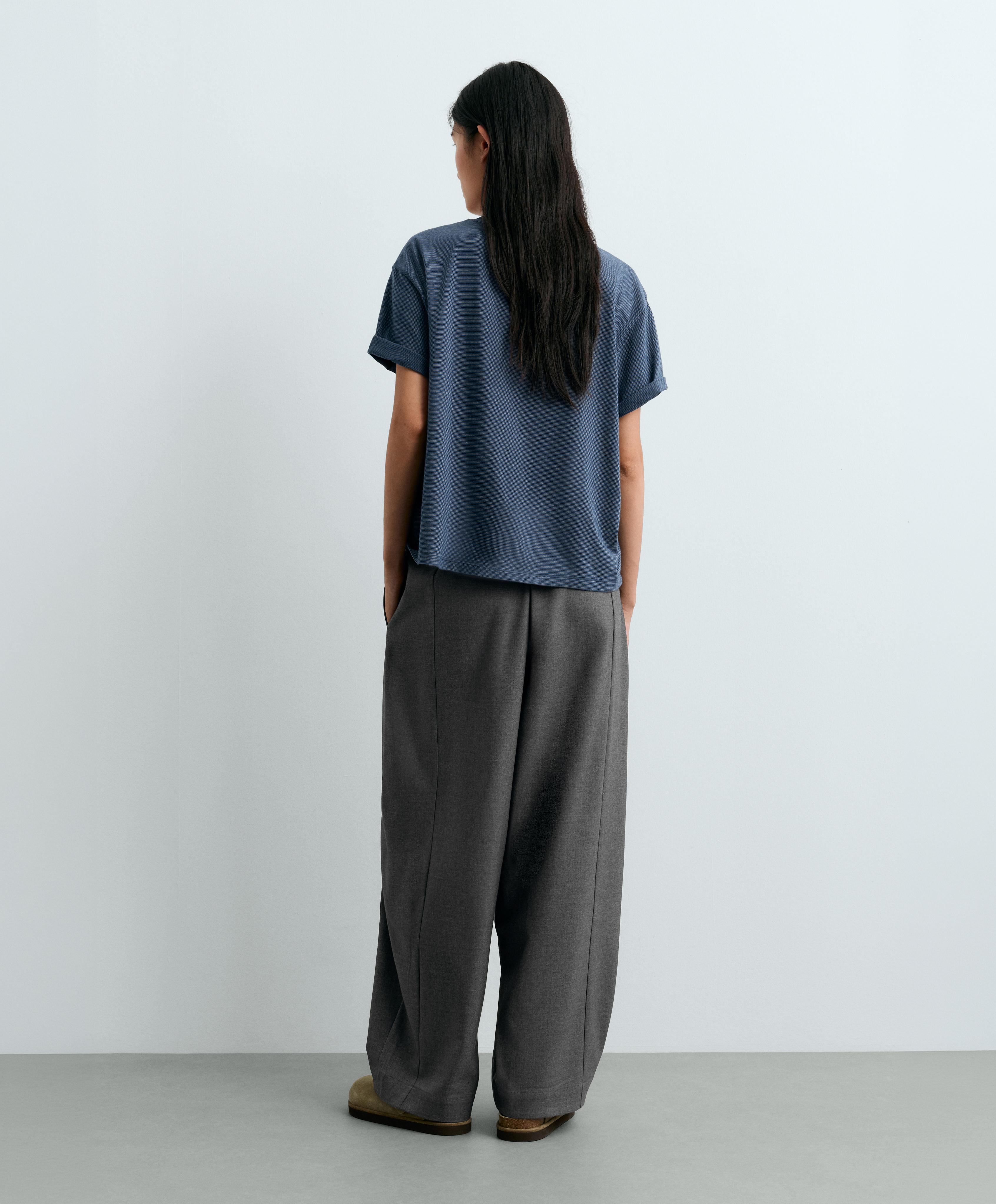 13% wool balloon trousers — GREY