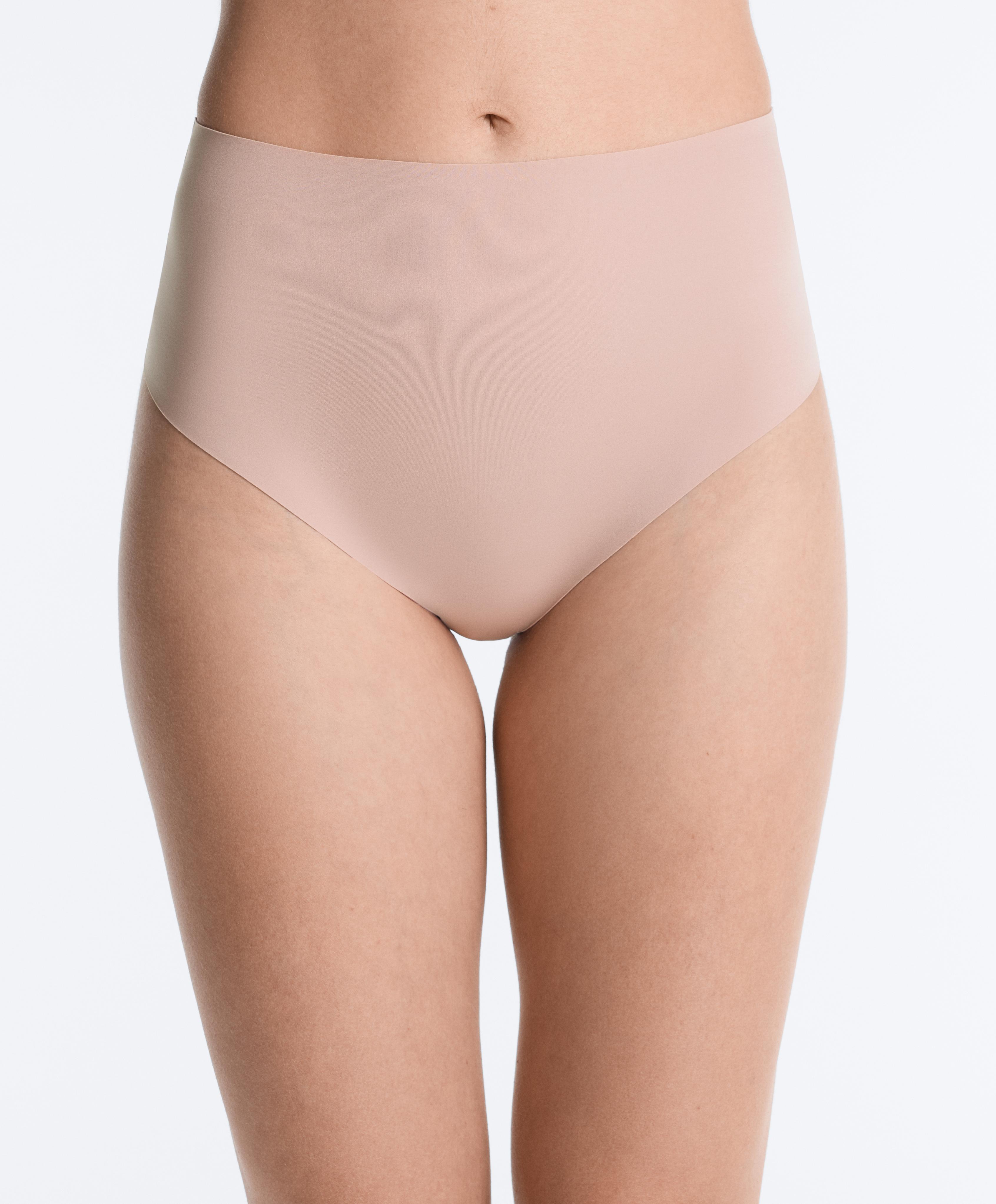2 tangas taille haute en mélange de polyamide invisible medium support