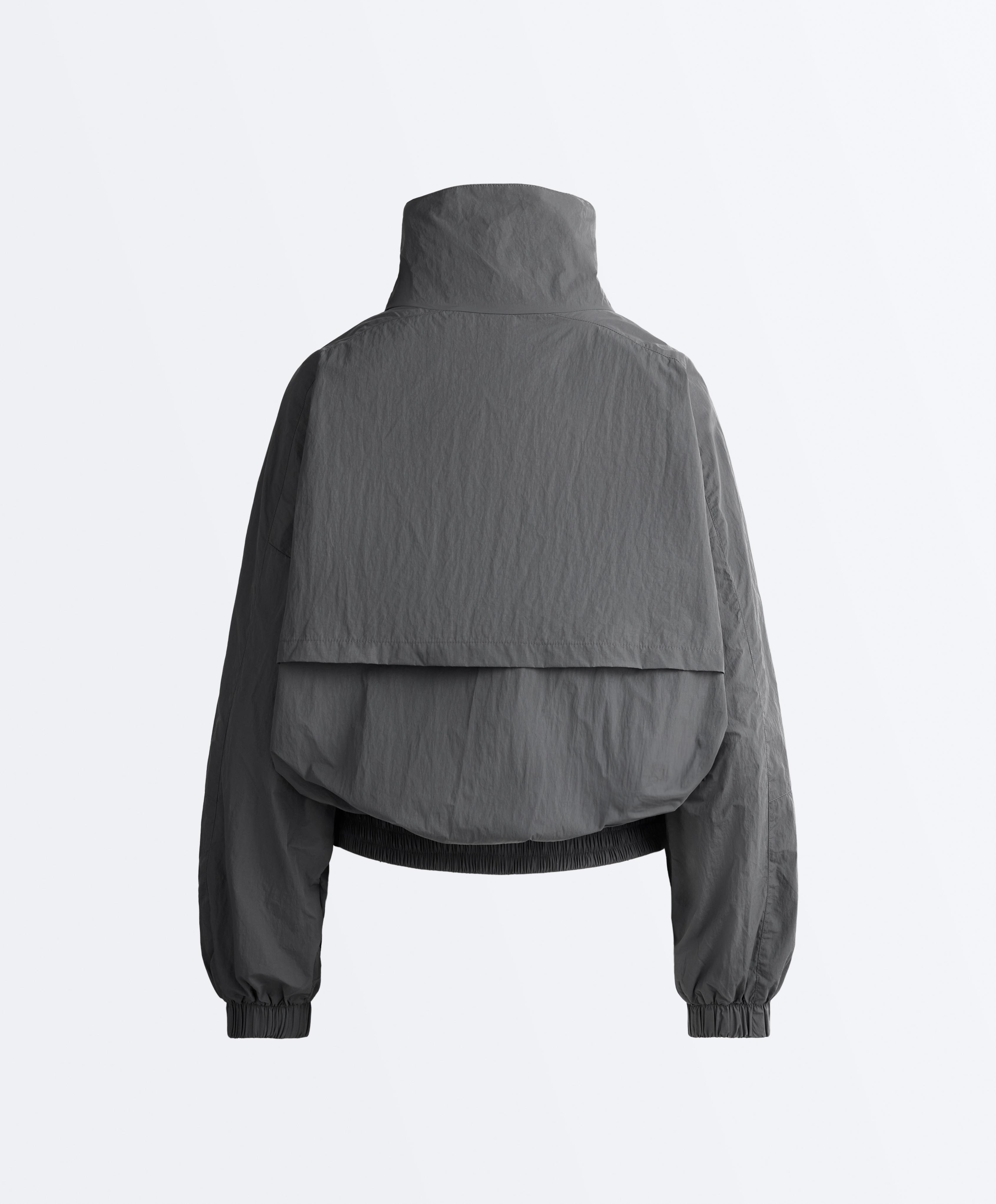 Water-repellent high-neck Track jacket — ASPHALT GREY