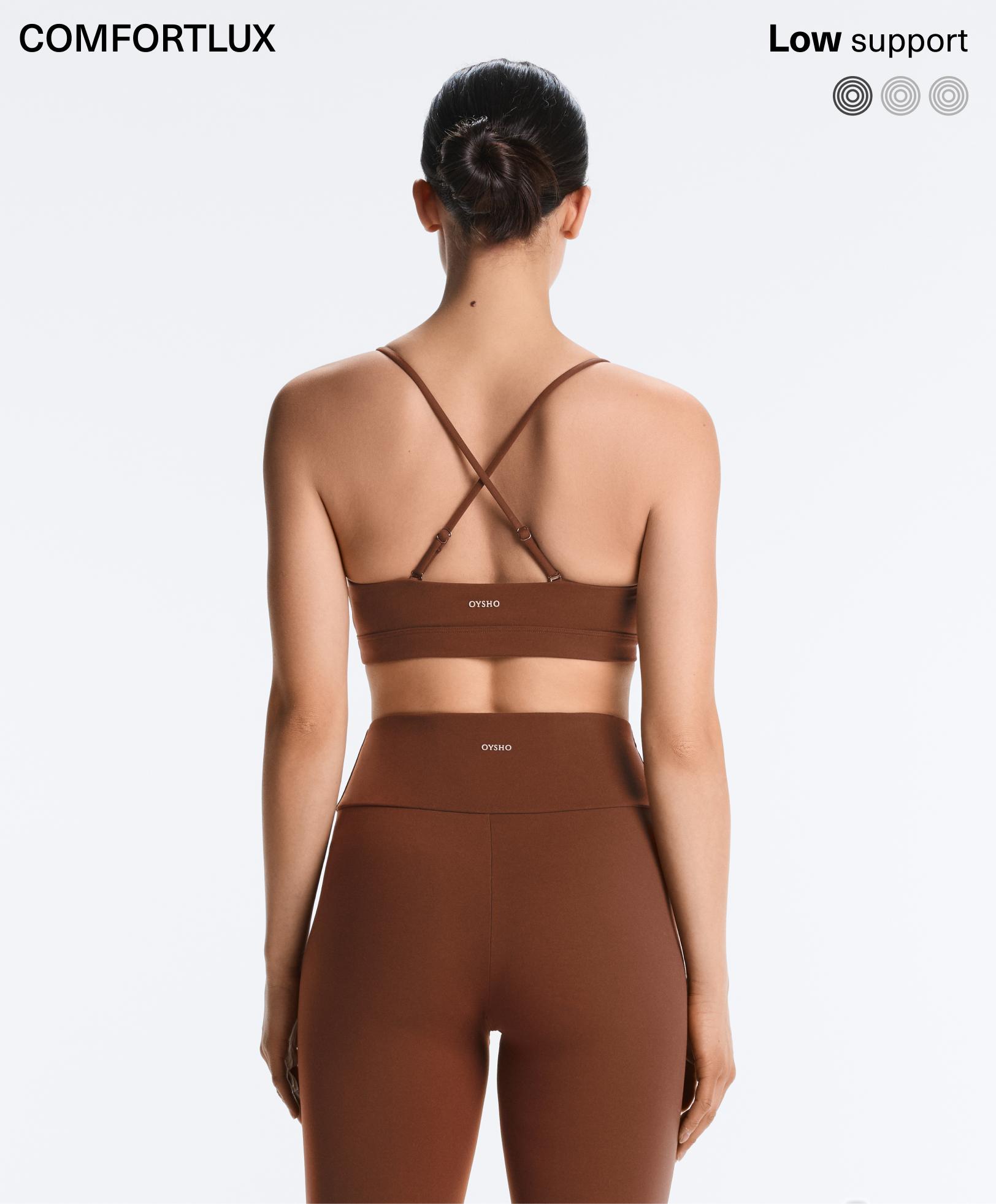 Light-support Comfortlux crossover-strap sports bra