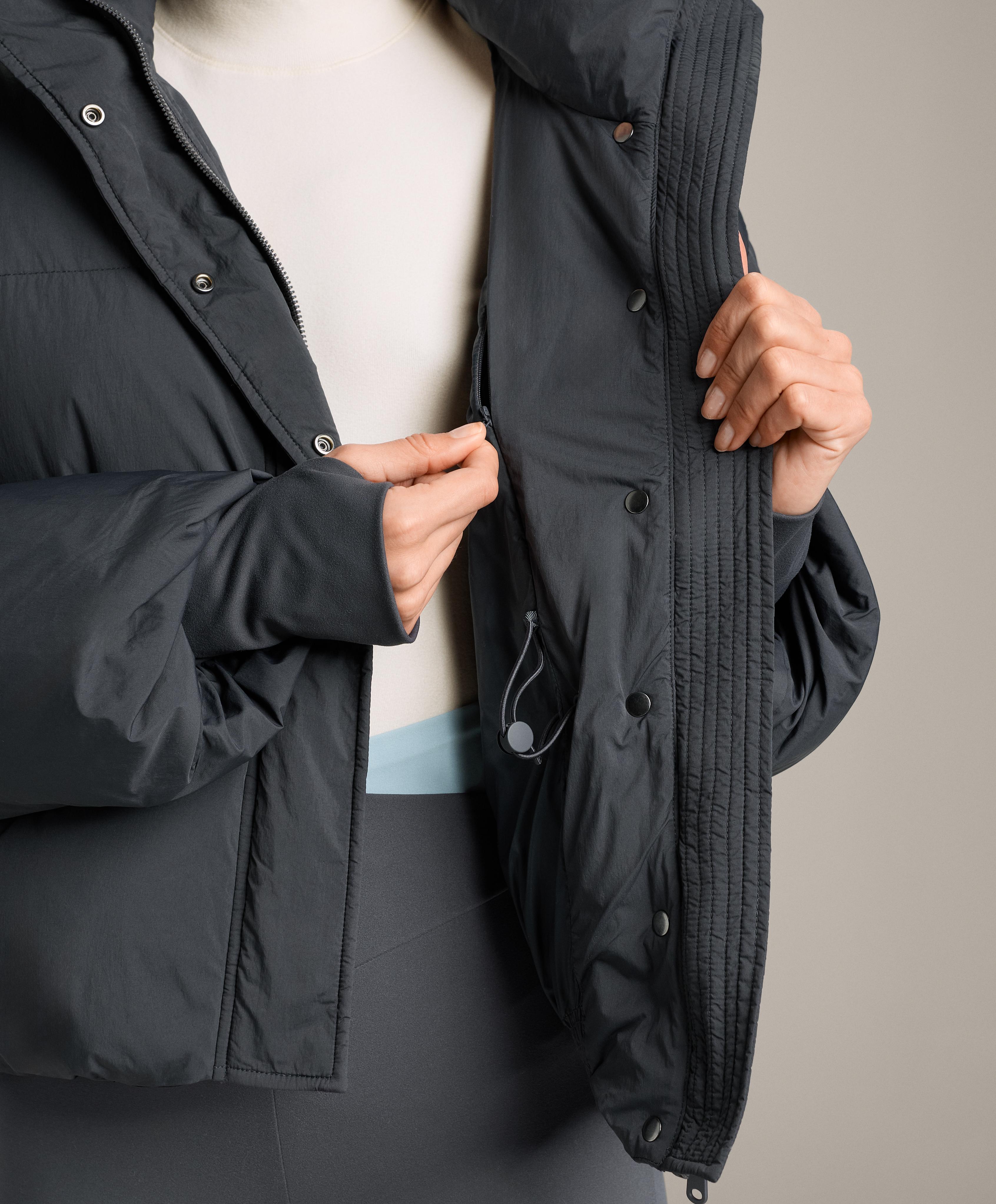 Short 100% down puffer jacket — ASPHALT