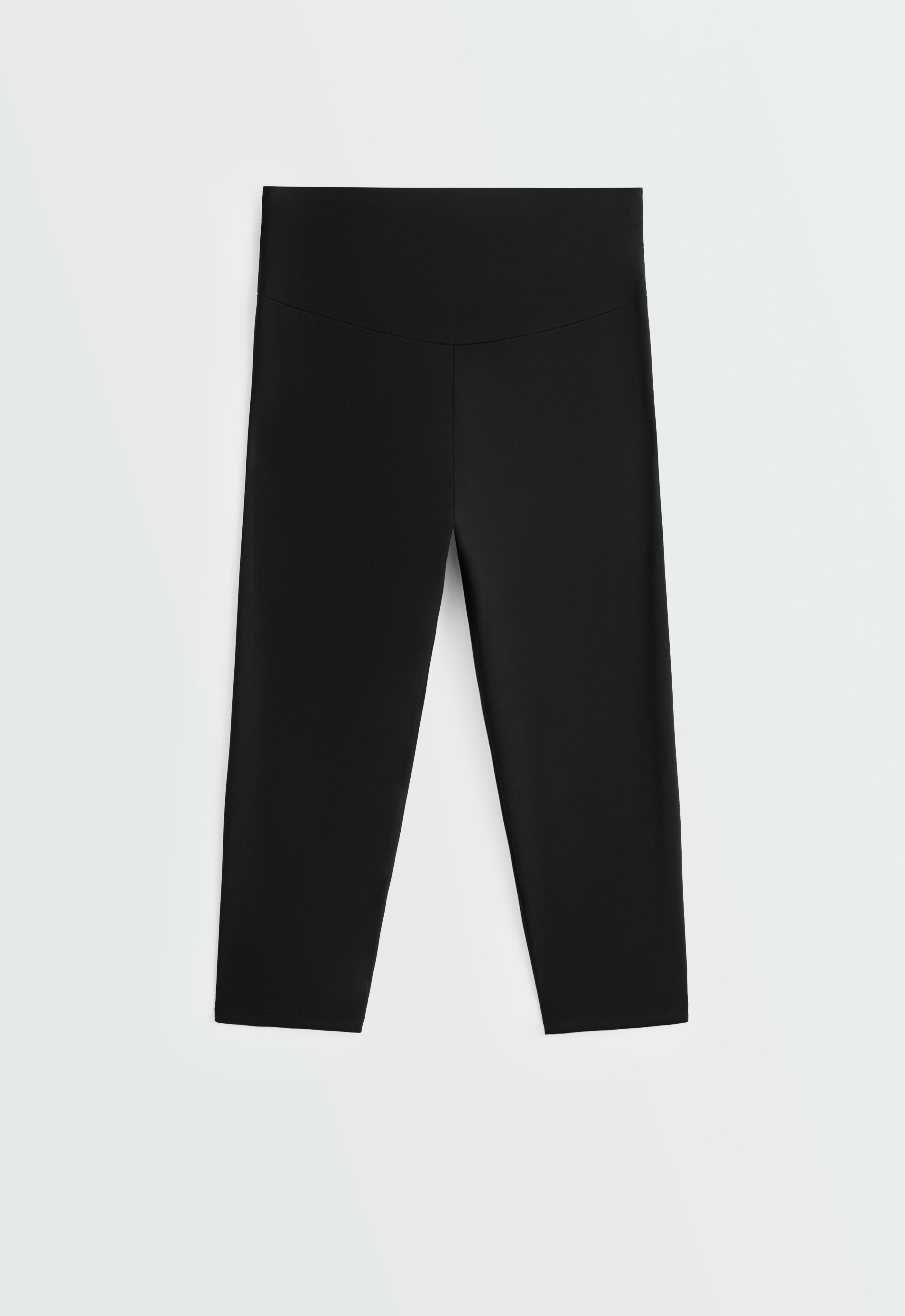 Comfortlux high-rise 40cm knee-length leggings — BLACK