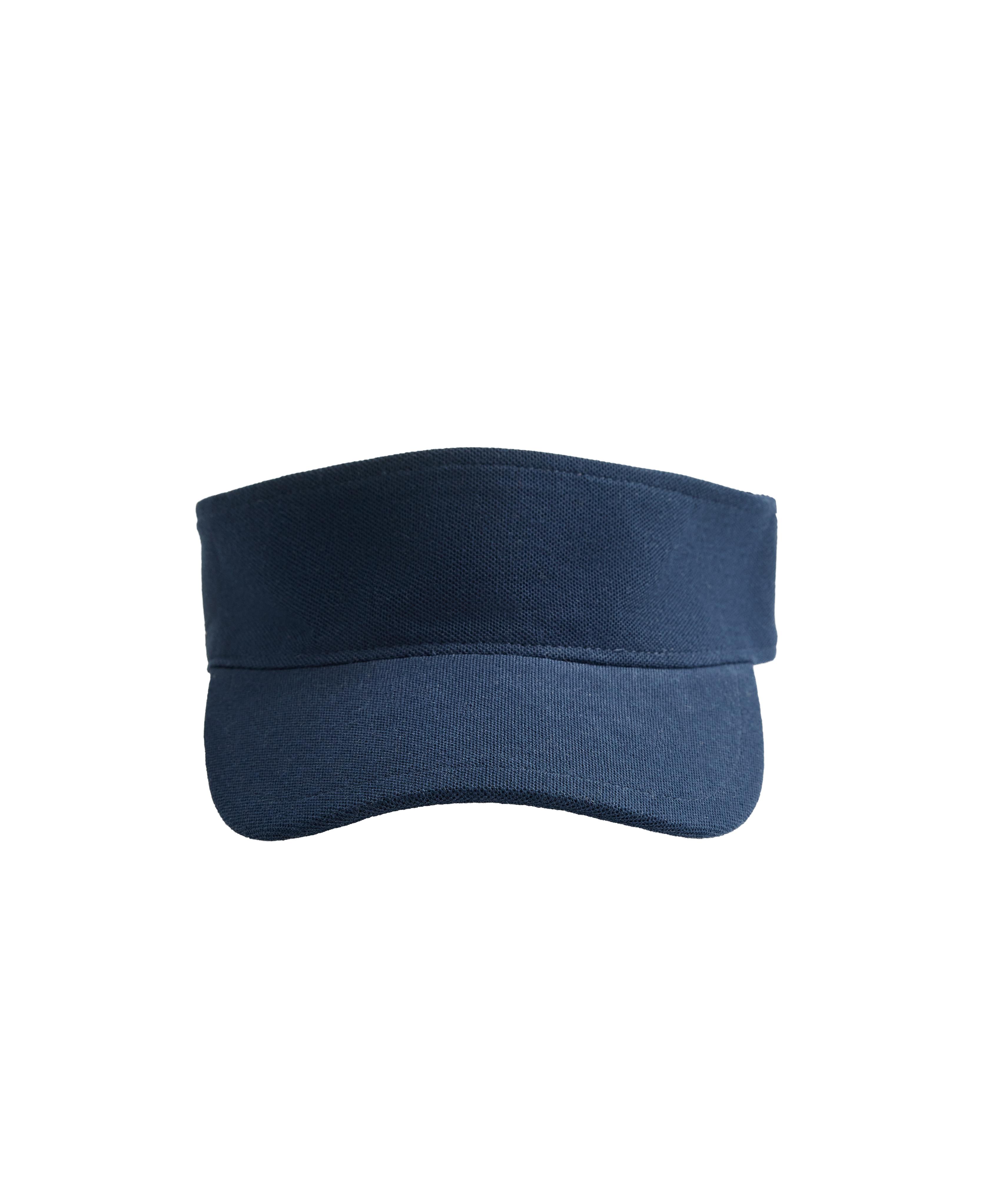 Cotton-blend piqué sports visor — NAVY BLUE
