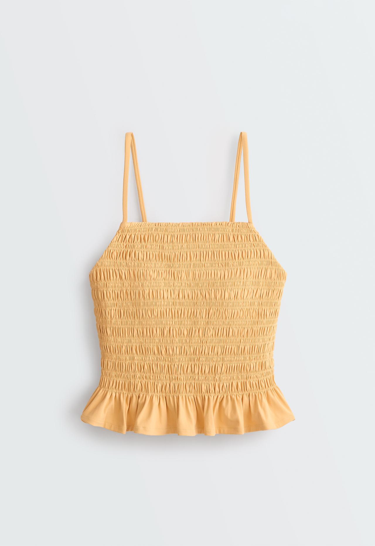 Comfortlux smock tank top — BURNT YELLOW