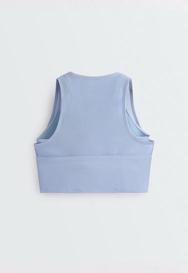 Sheer compressive tank top — MID GREY-BLUE 10