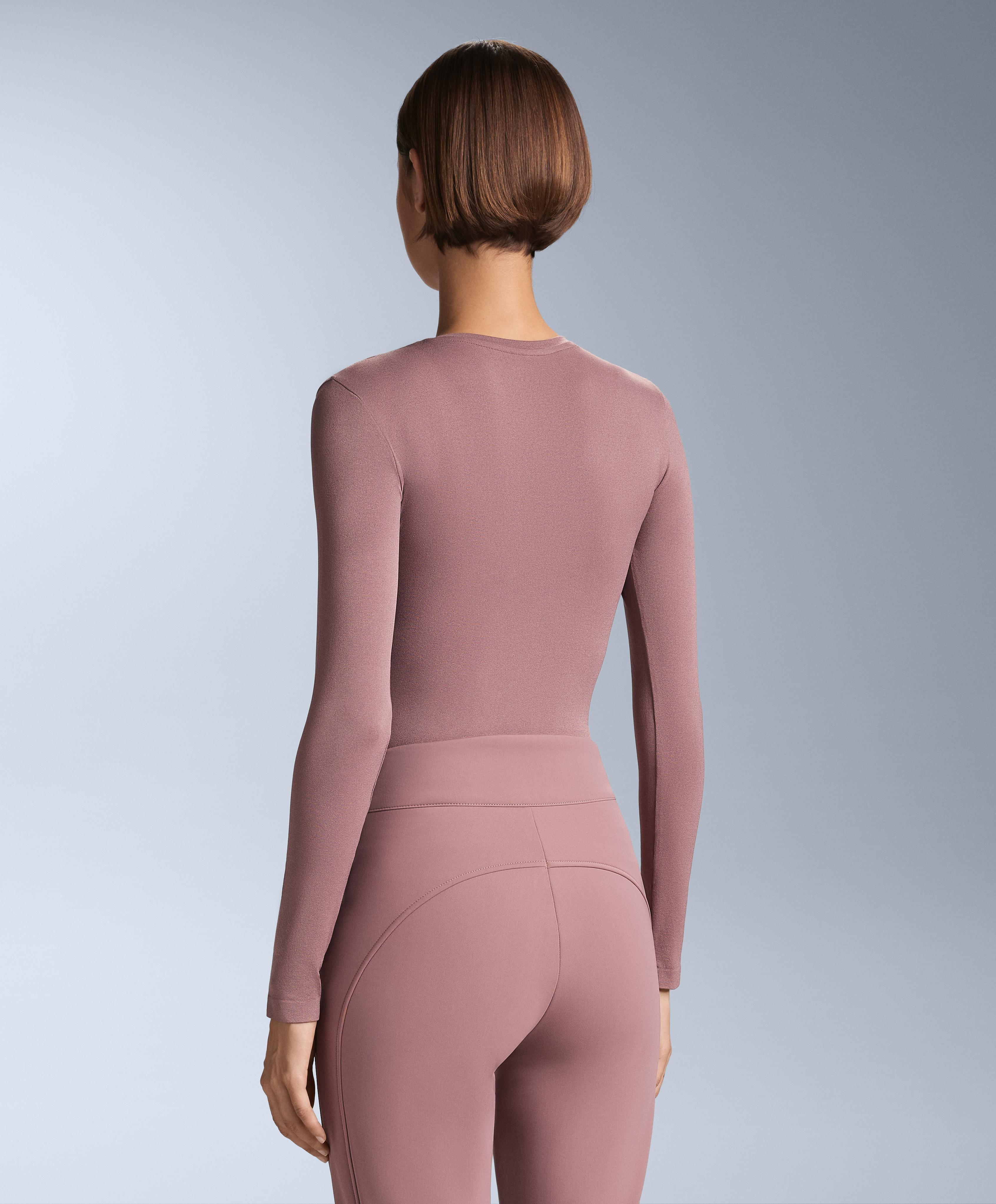 Seamless thermal base layer T-shirt — PINK-MAUVE