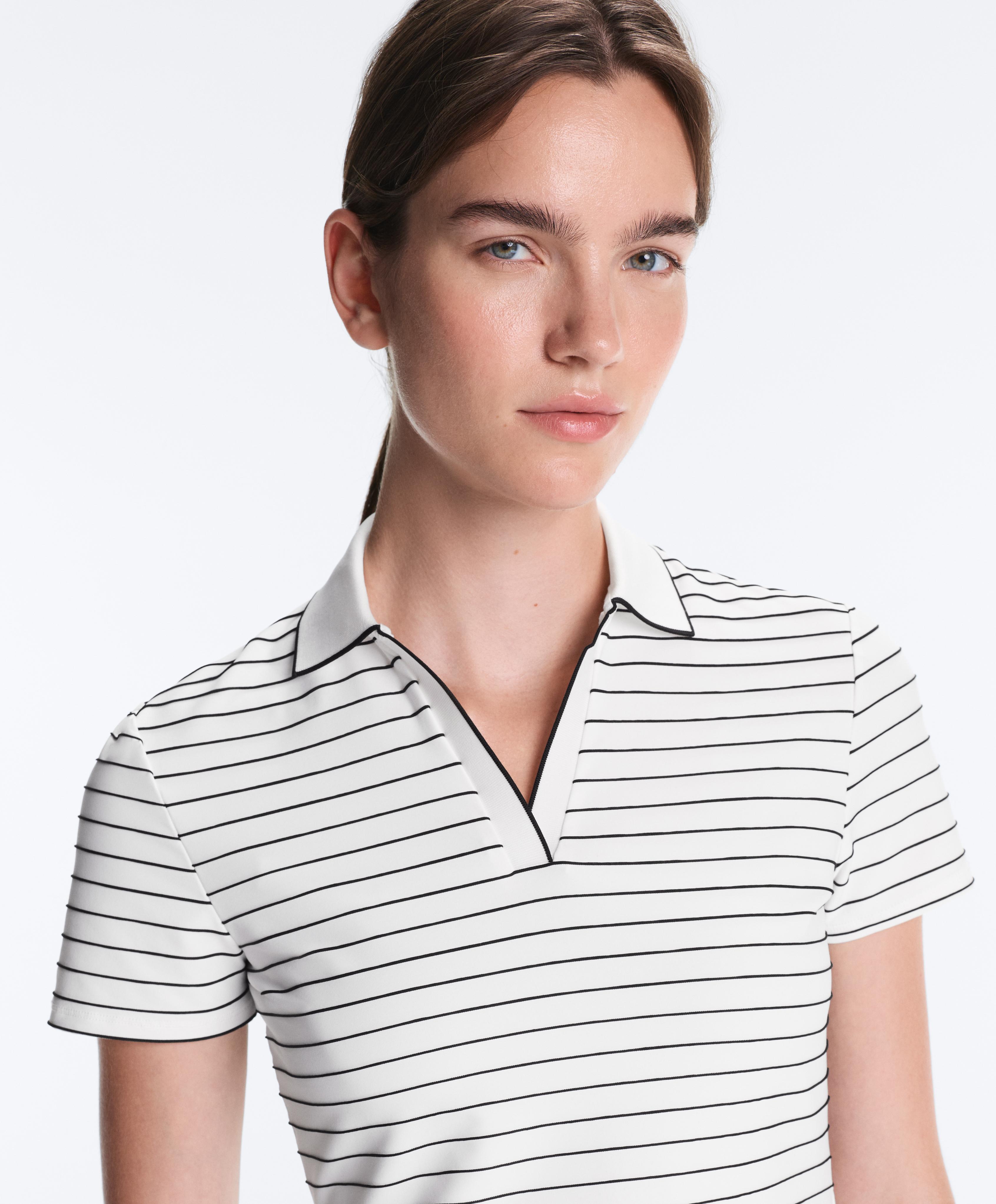 Striped Comfortlux short-sleeved polo shirt — WHITE