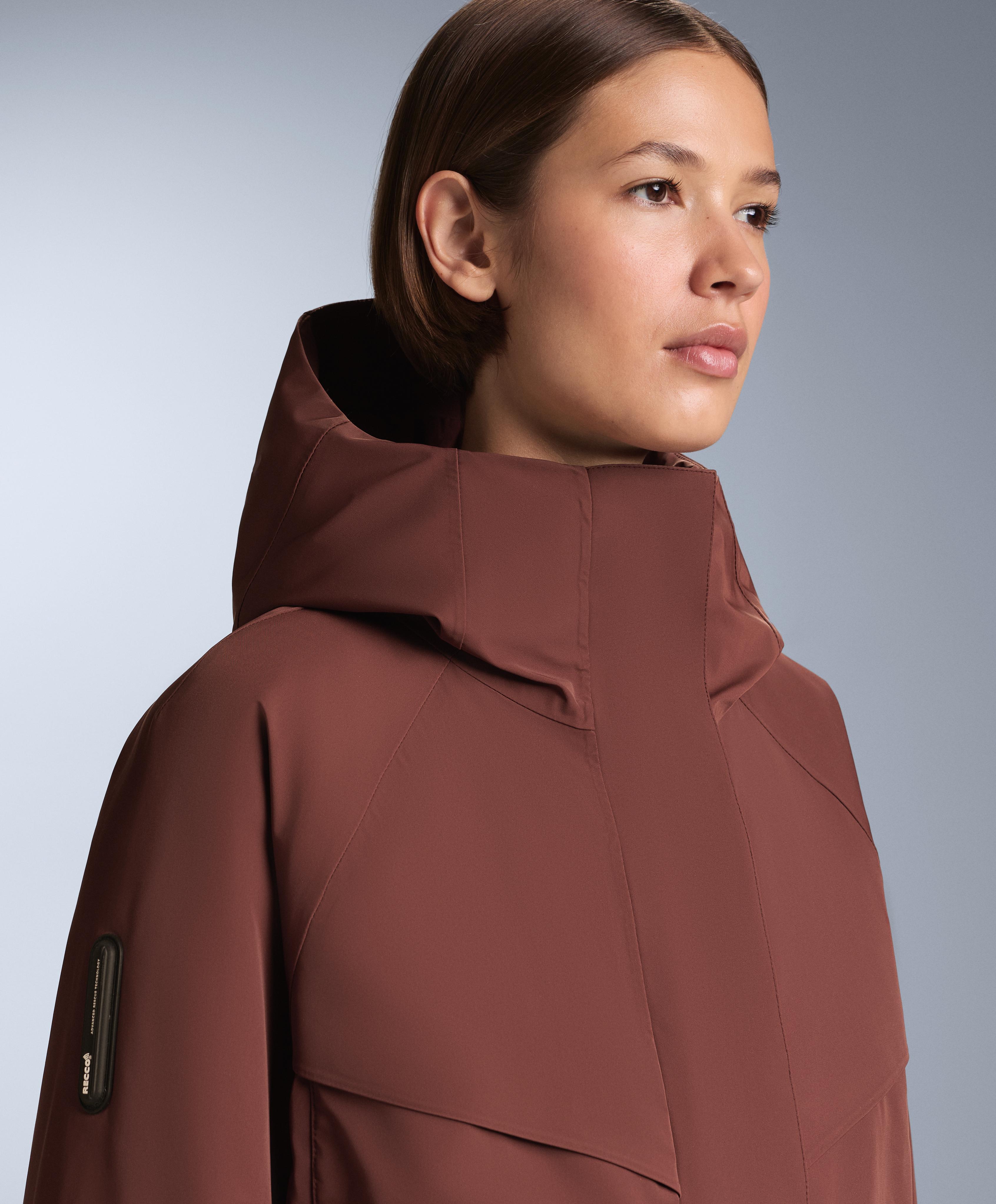 Primaloft® Feel the Performance TM SKI waterproof jacket with pockets — TERRACOTTA