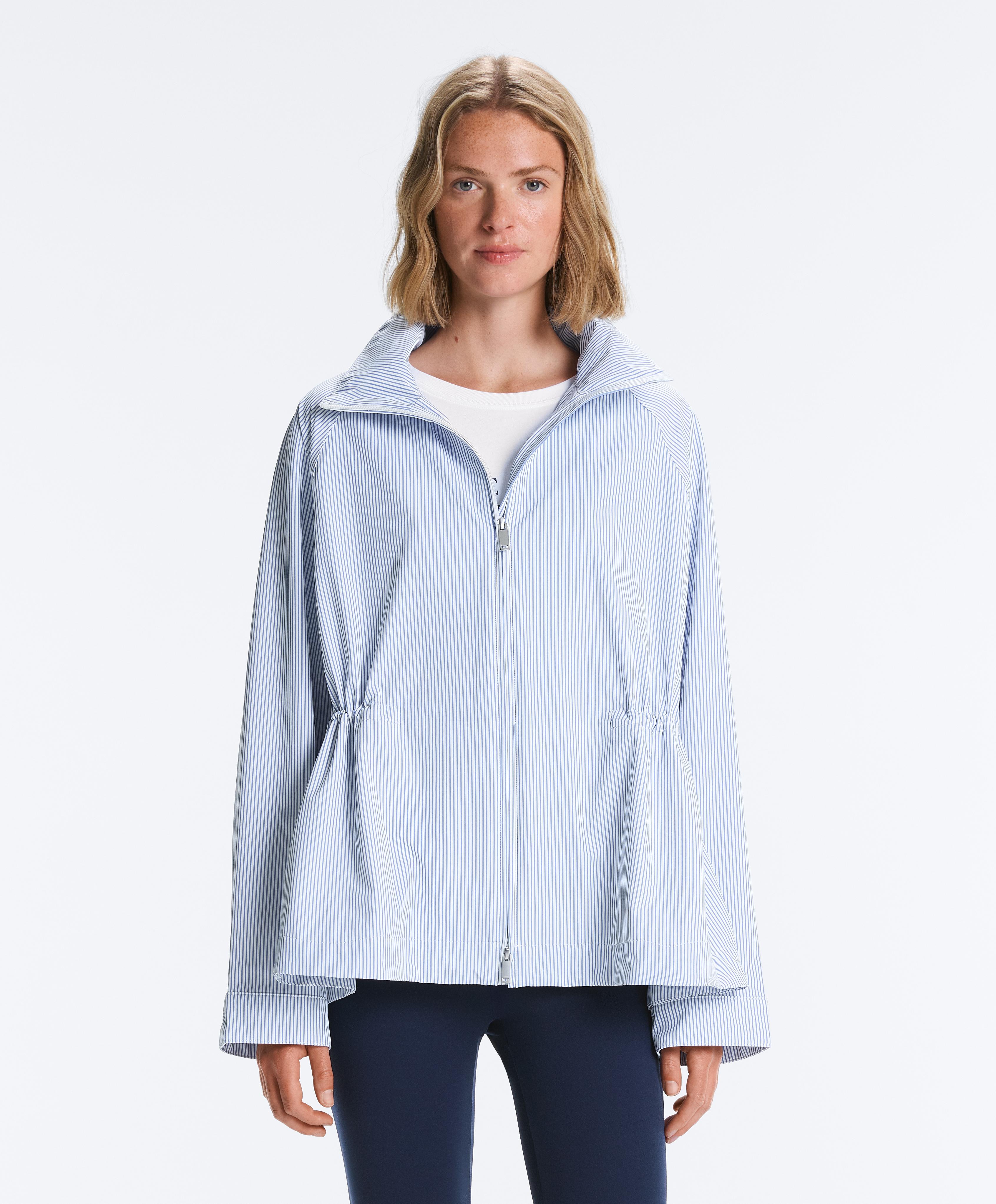 Extra lightweight 10k waterproof striped jacket — PALE BLUE