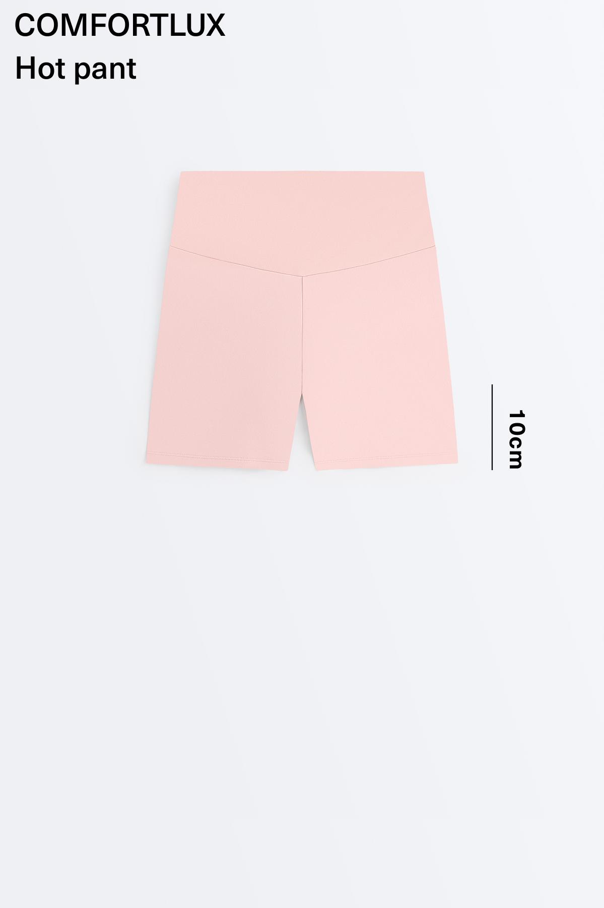 Comfortlux high-waisted 10cm hot pants — CLOUD PINK
