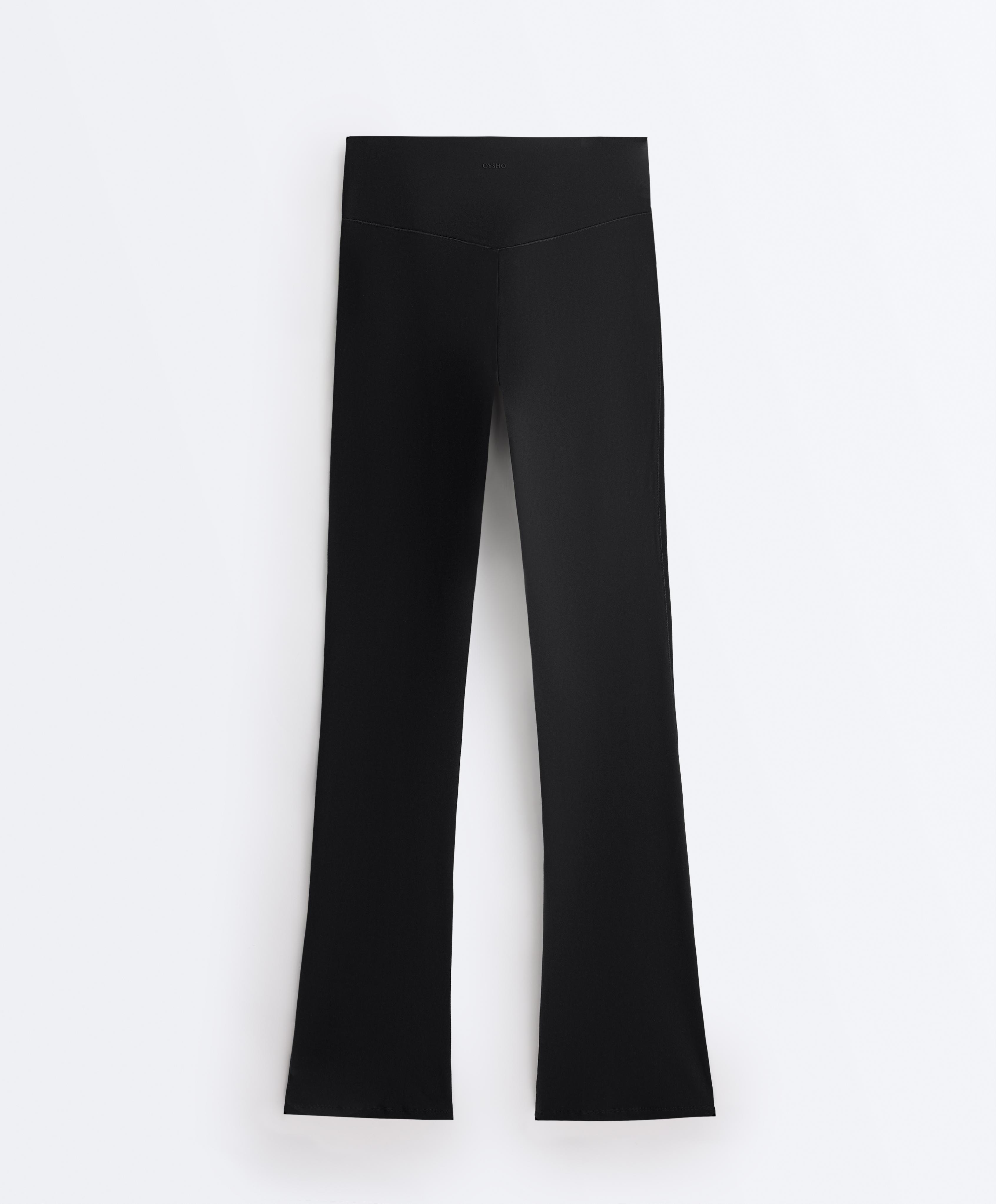 Evermove high rise flare trousers — BLACK