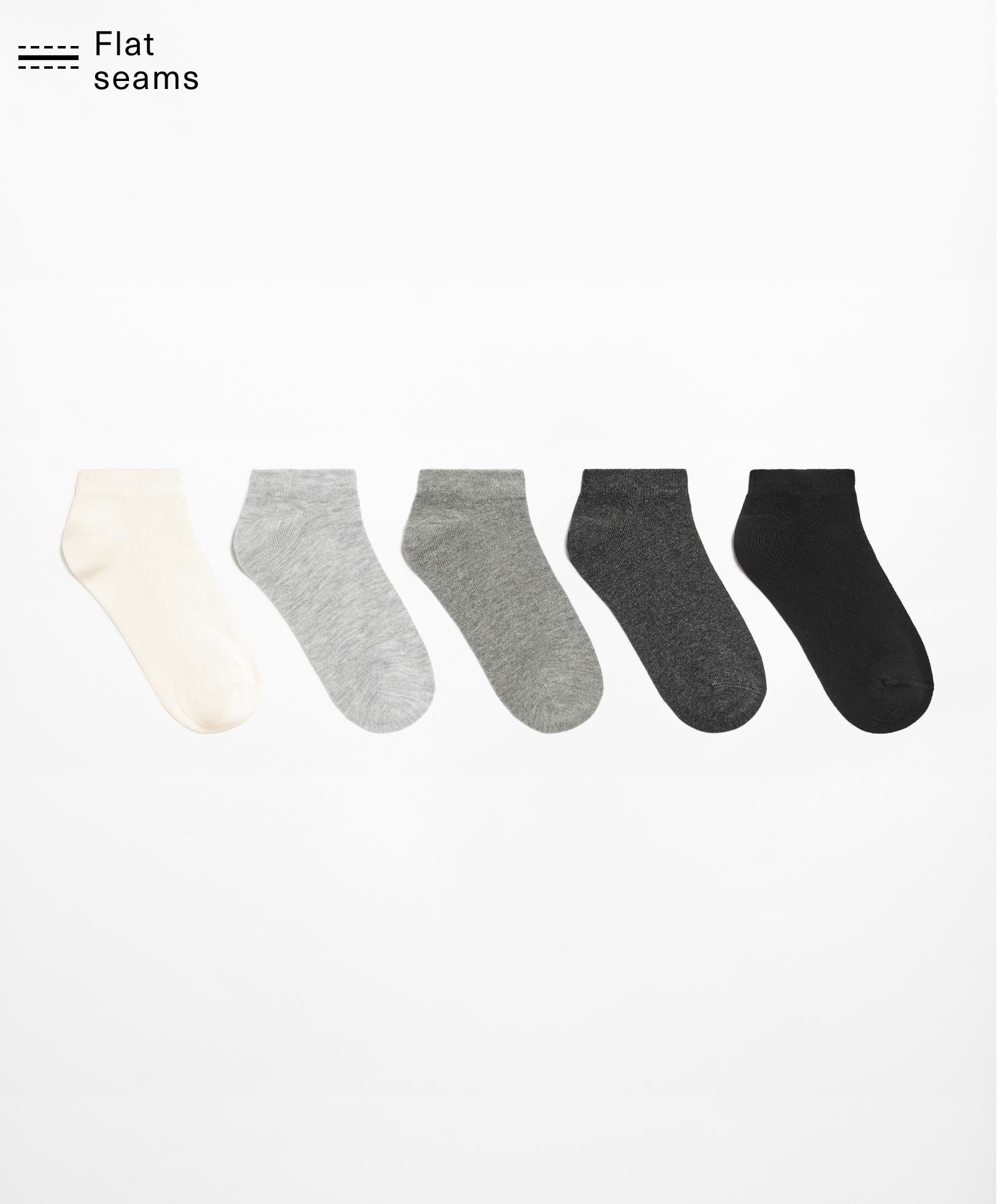 5 Paar Sneakersocken aus Baumwollmischung