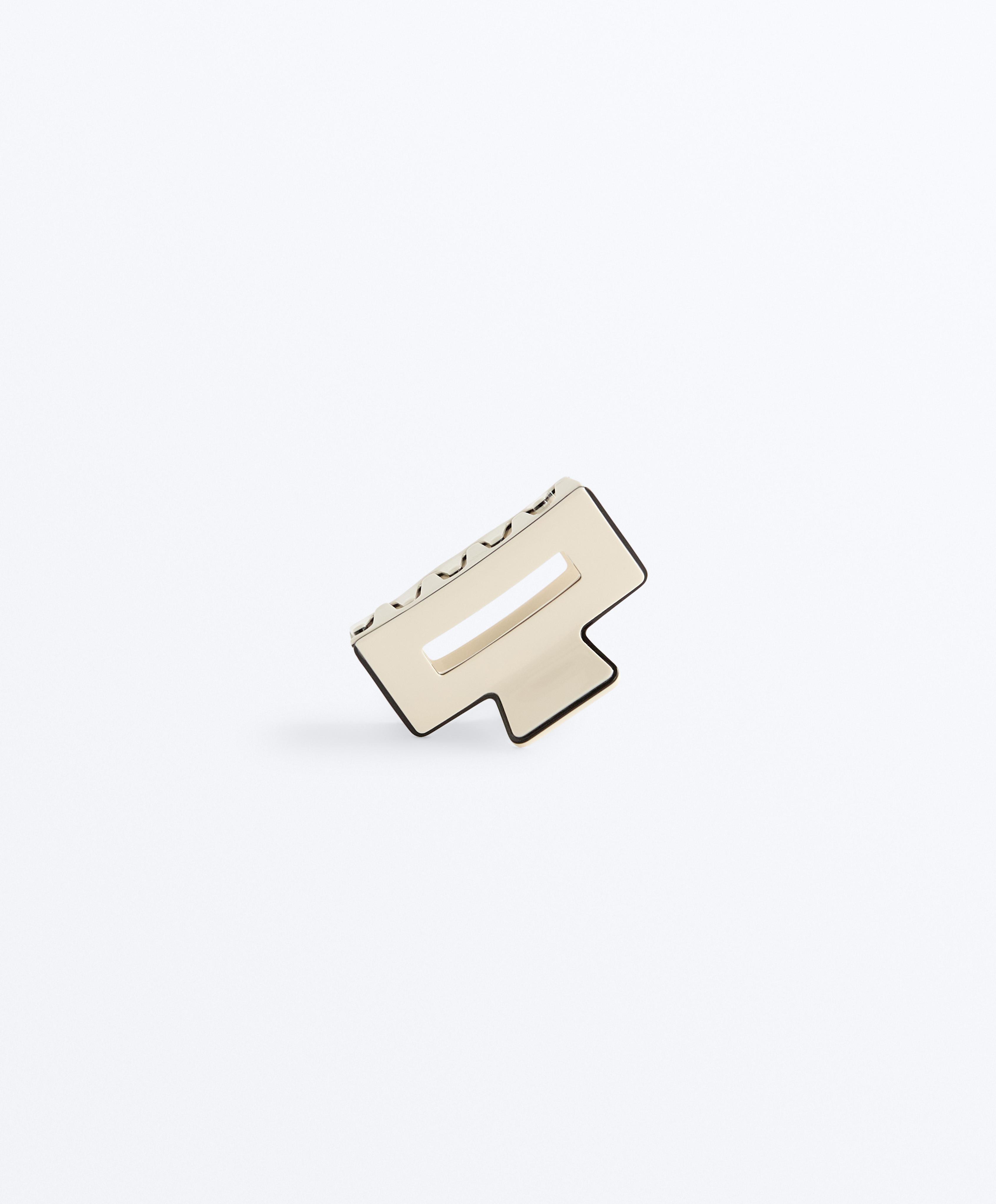 2 square piping hair claws — CREAM