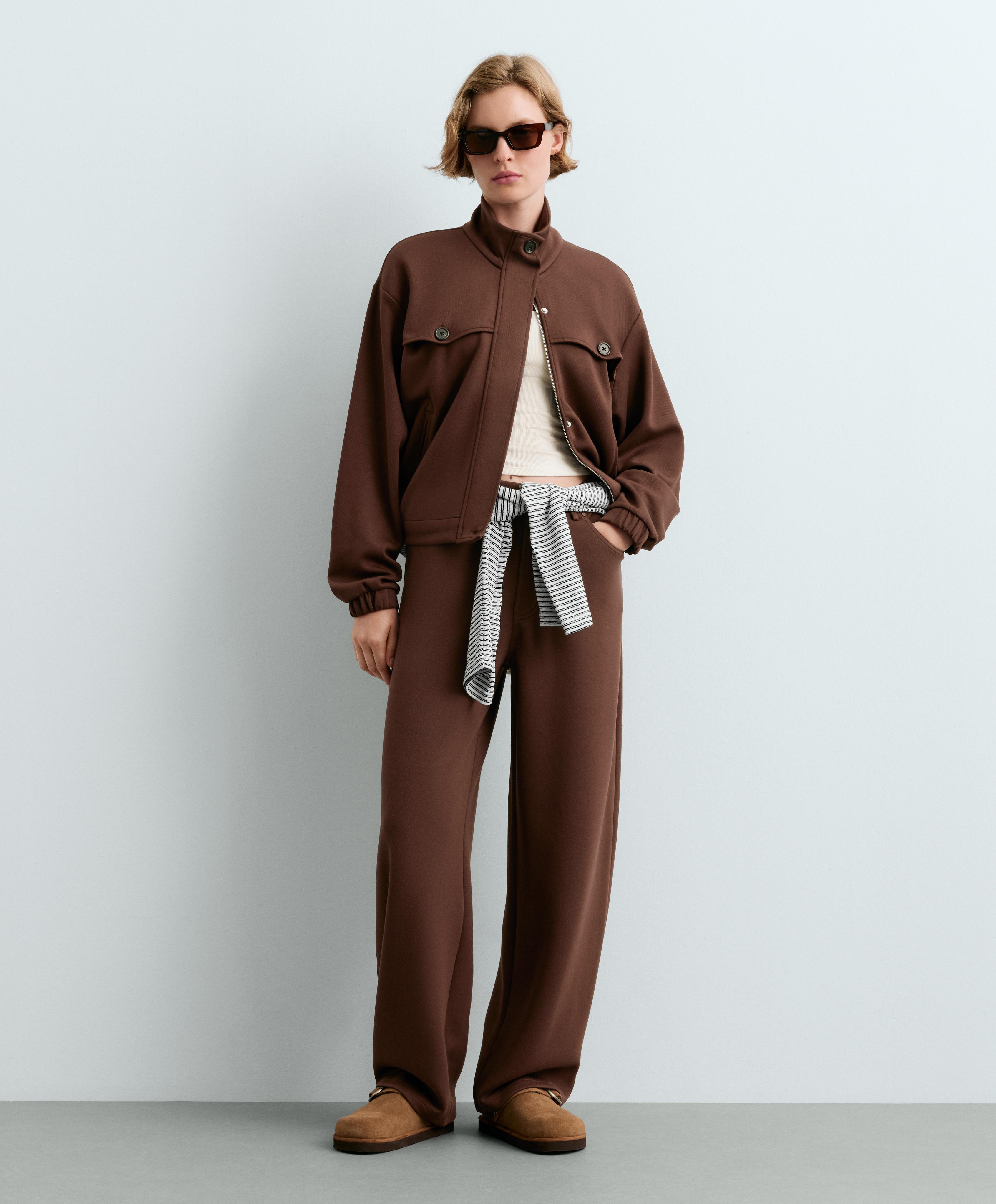 5-pocket straight-leg trousers — COCOA