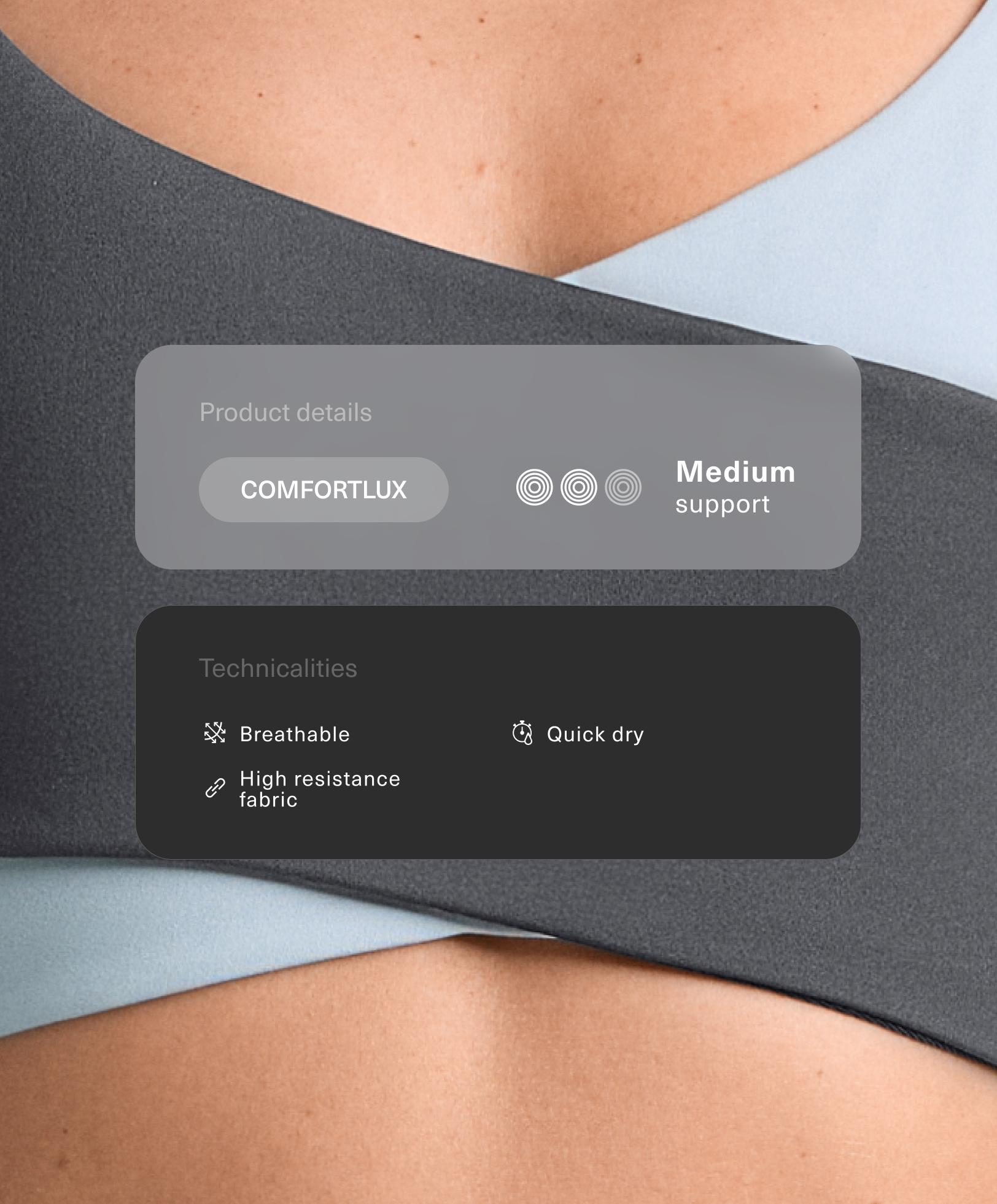 Comfortlux medium-support sports bra