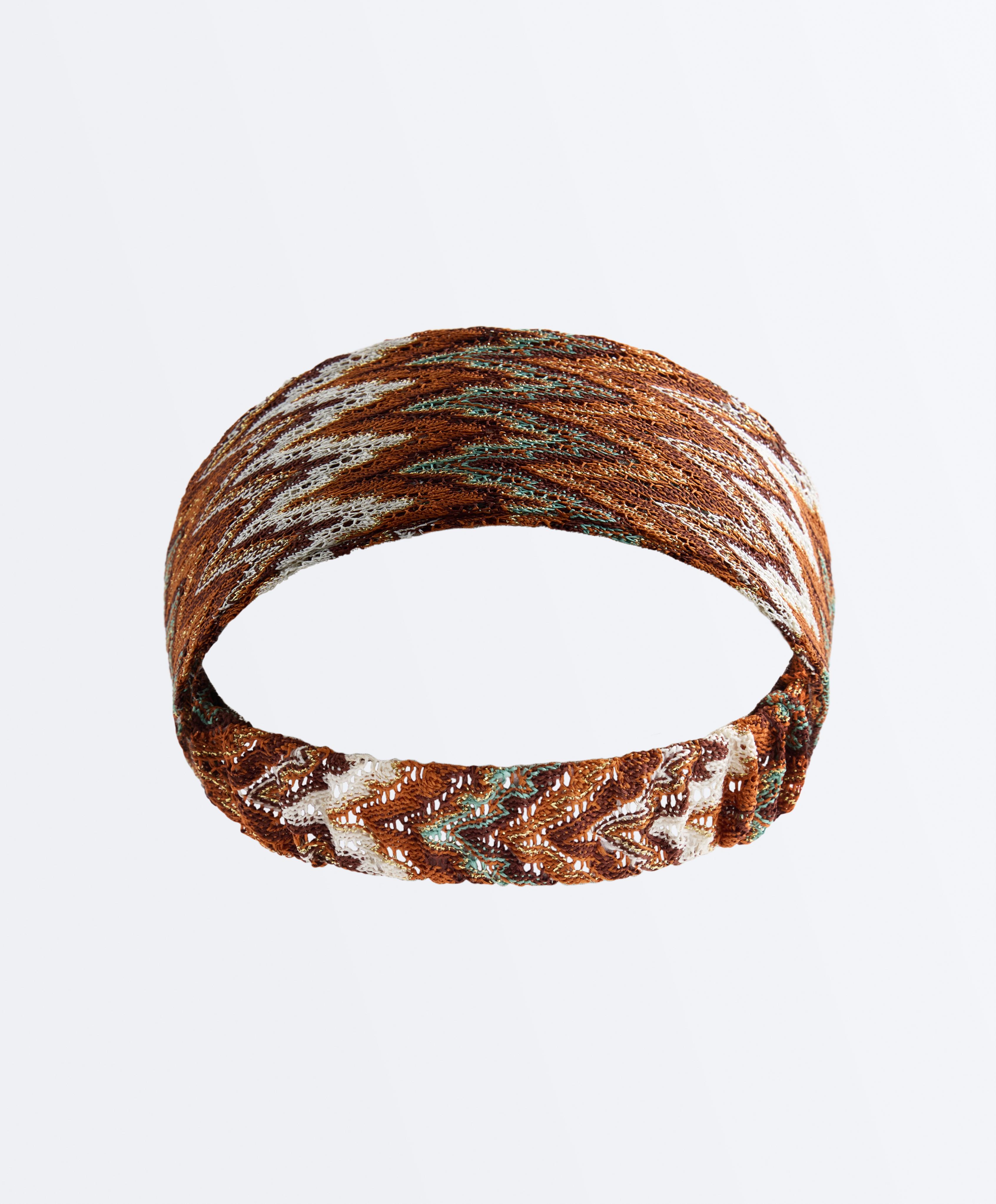 Herringbone headband — BEIGE