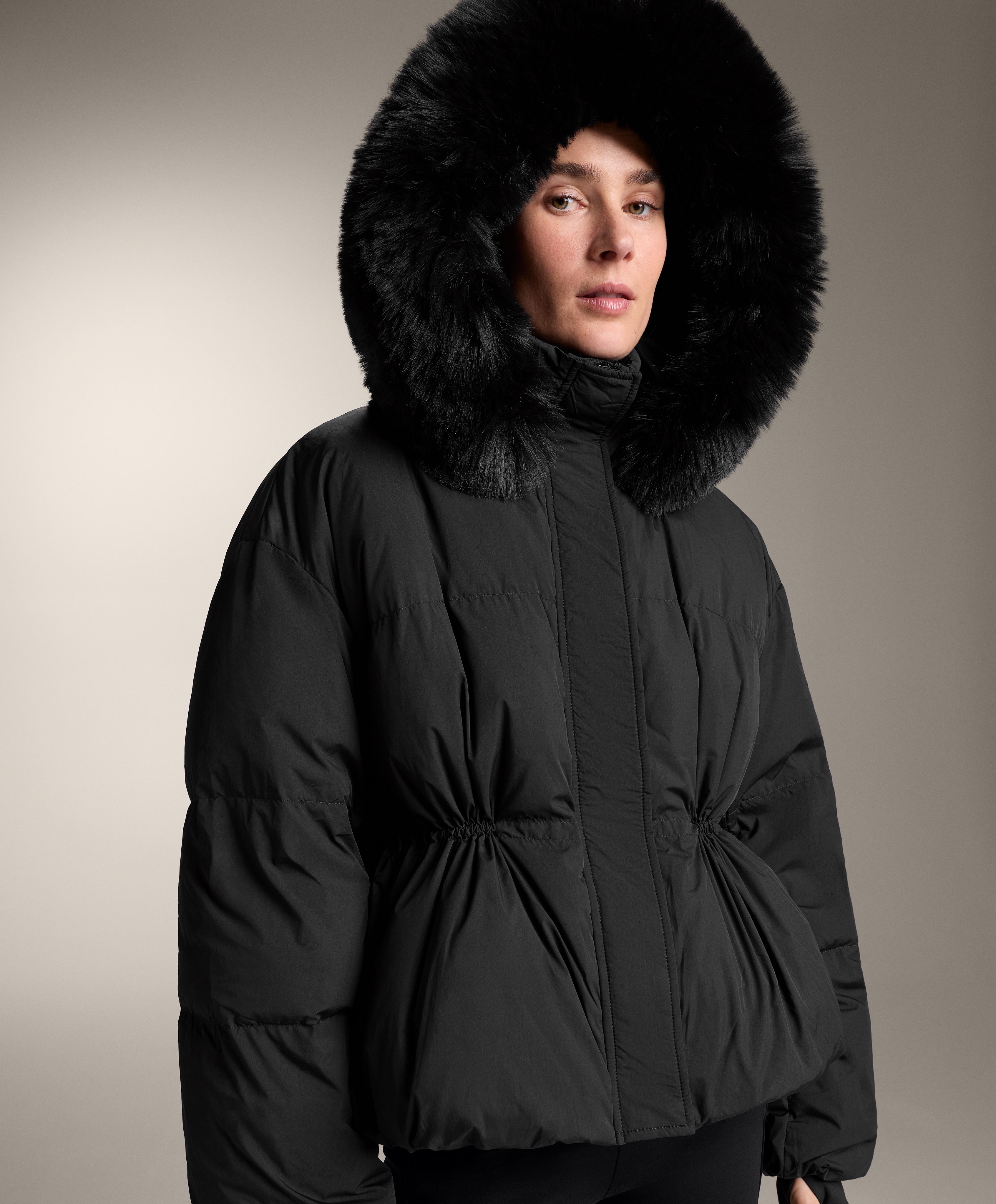 Short 100% down padded jacket — BLACK