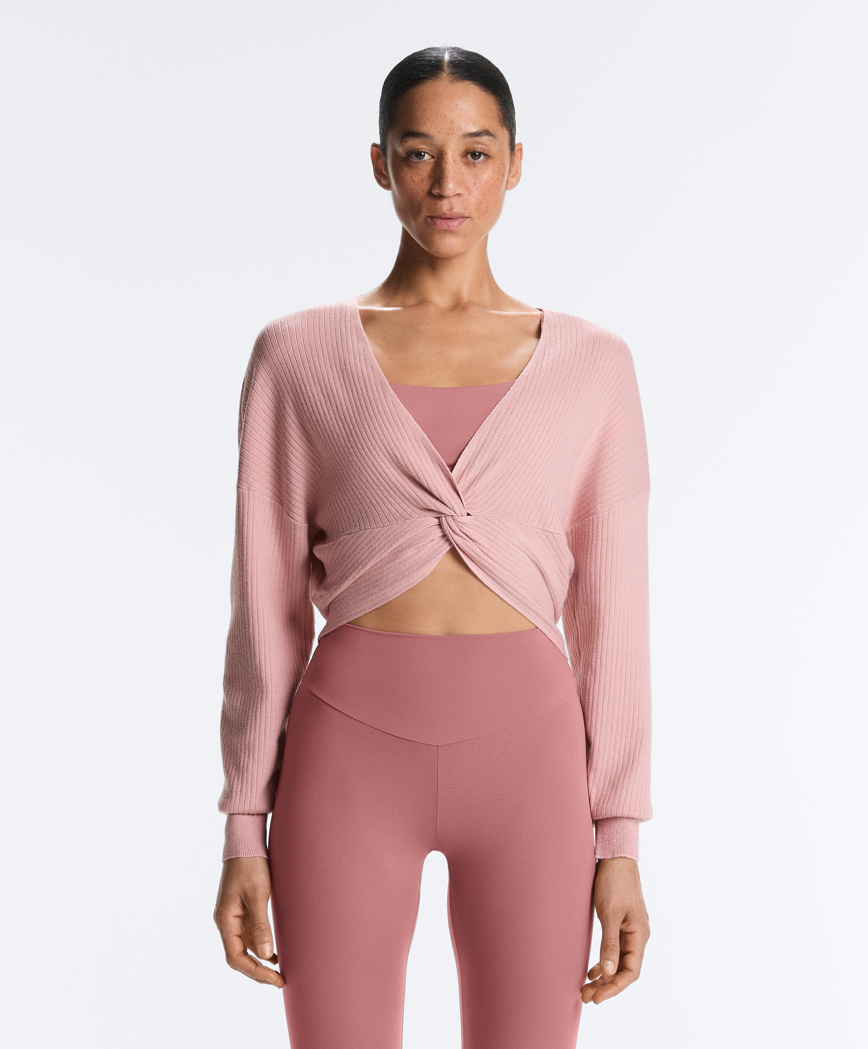 Twist knit jumper — NUDE PINK