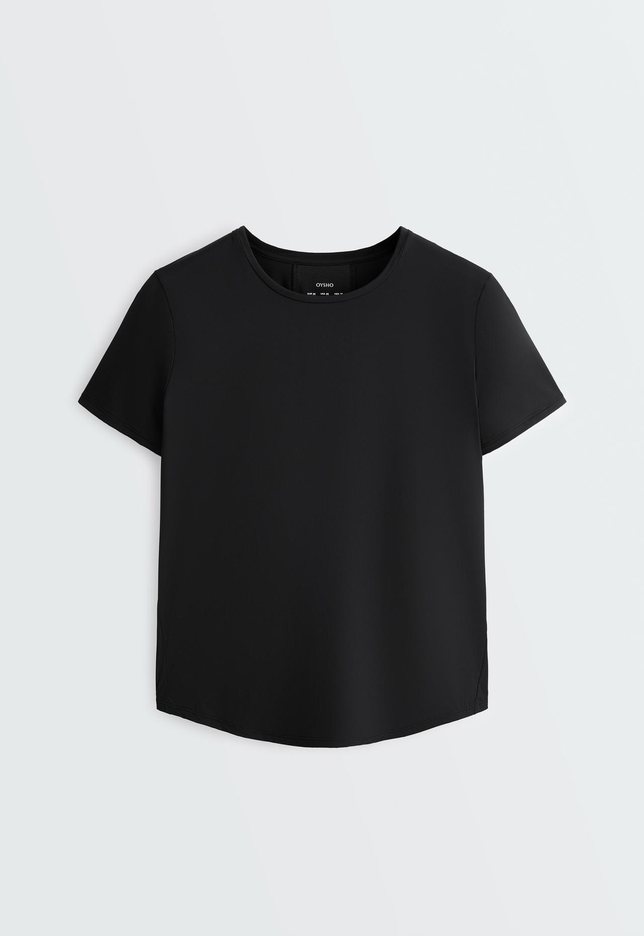 Short-sleeved technical T-shirt — BLACK