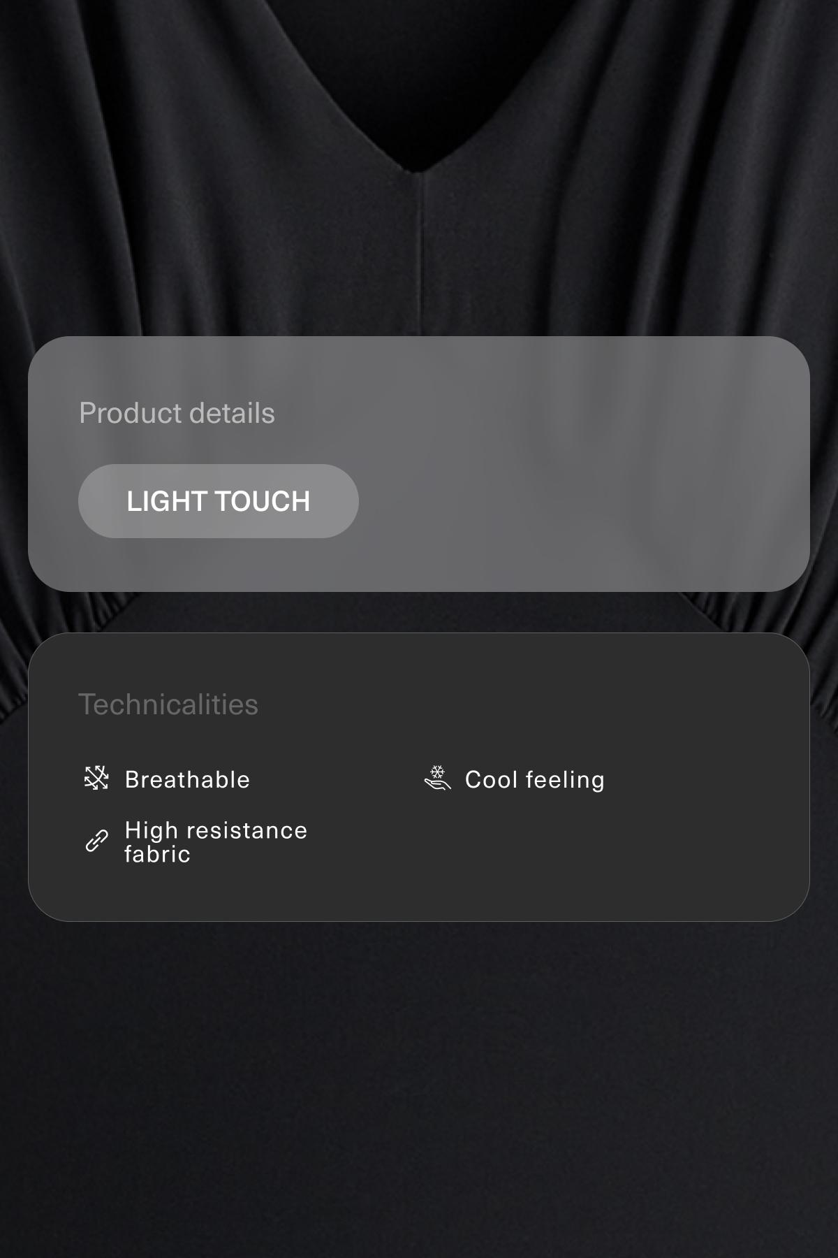 Light Touch V-neck jumpsuit — BLACK