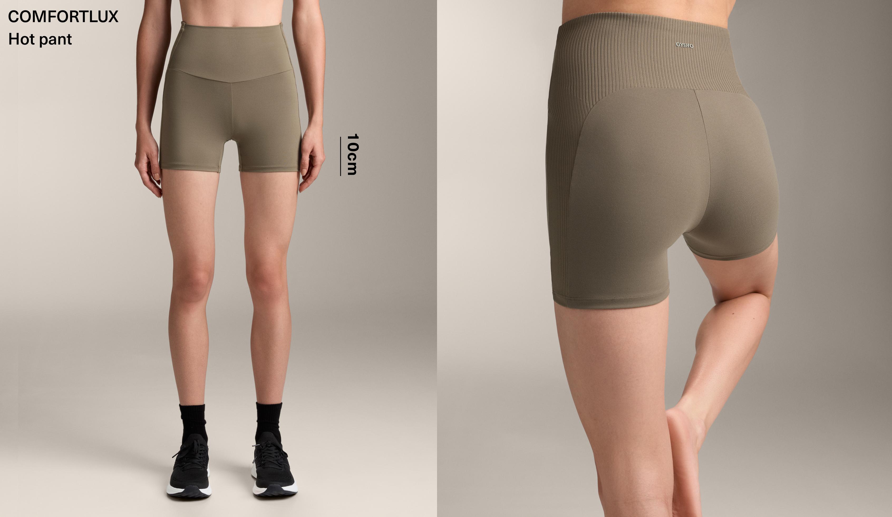 Hot pants high rise Comfortlux rib 10 cm