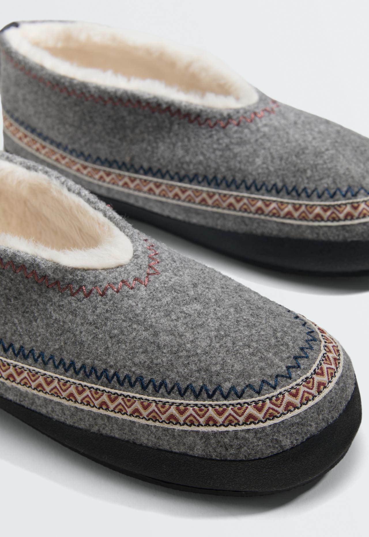 Braided felt shoe — GREY