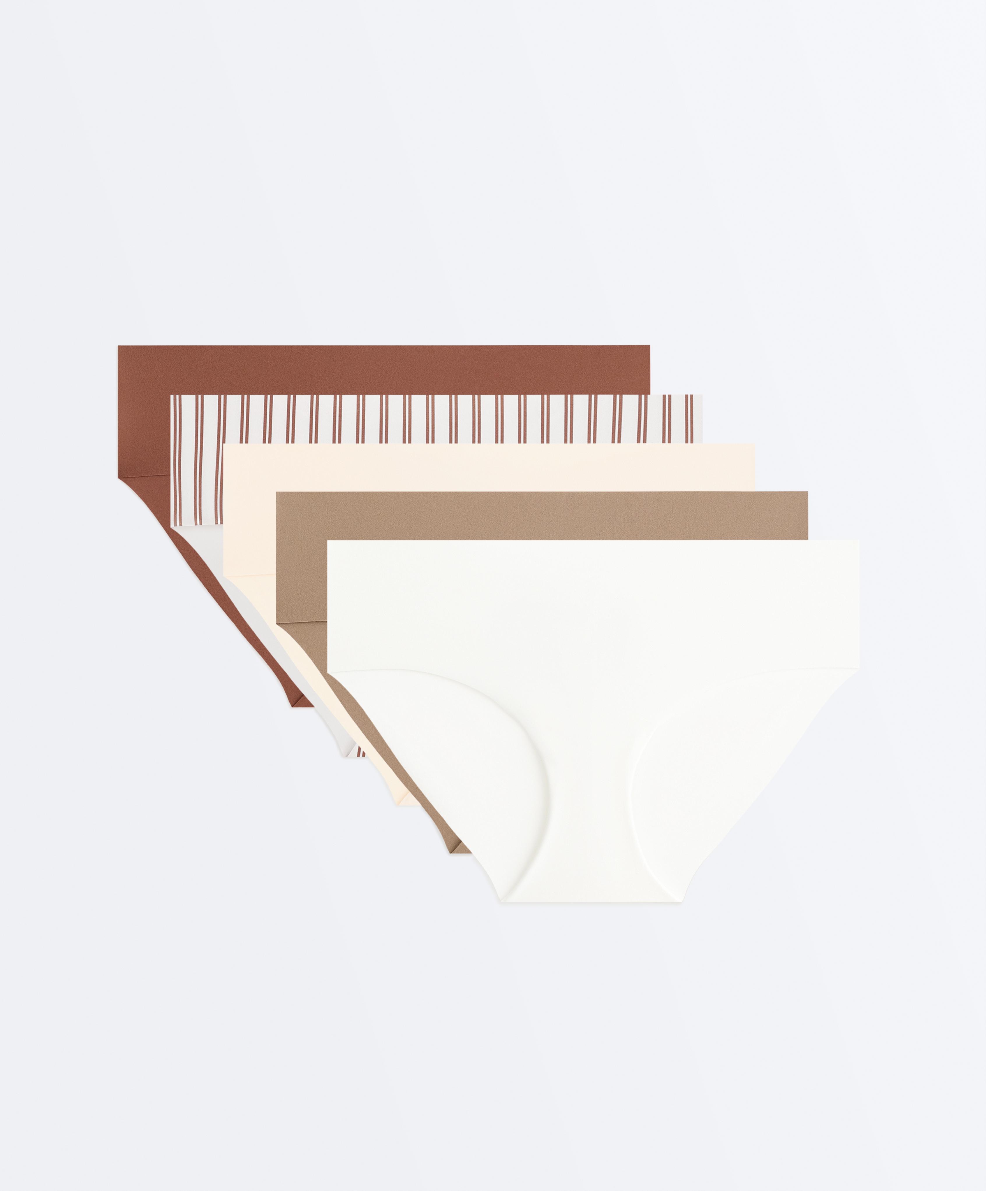 5 invisible laser-cut polyamide blend hipster briefs