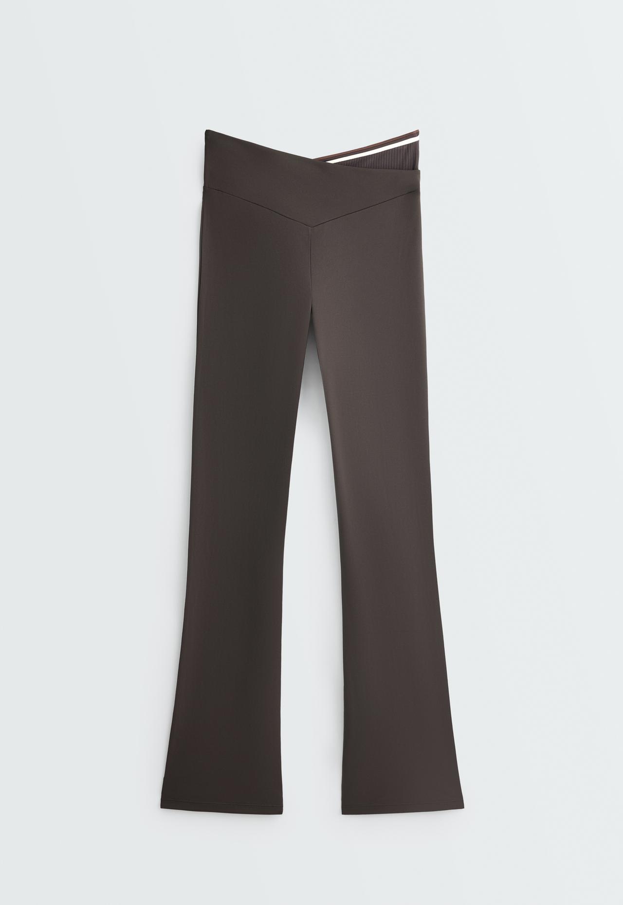 Flare Comfortlux V-cut Rib trousers — DARK GREY
