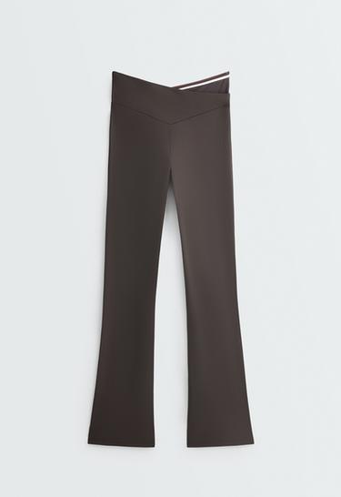 Flare Comfortlux V-cut Rib trousers — DARK GREY 7