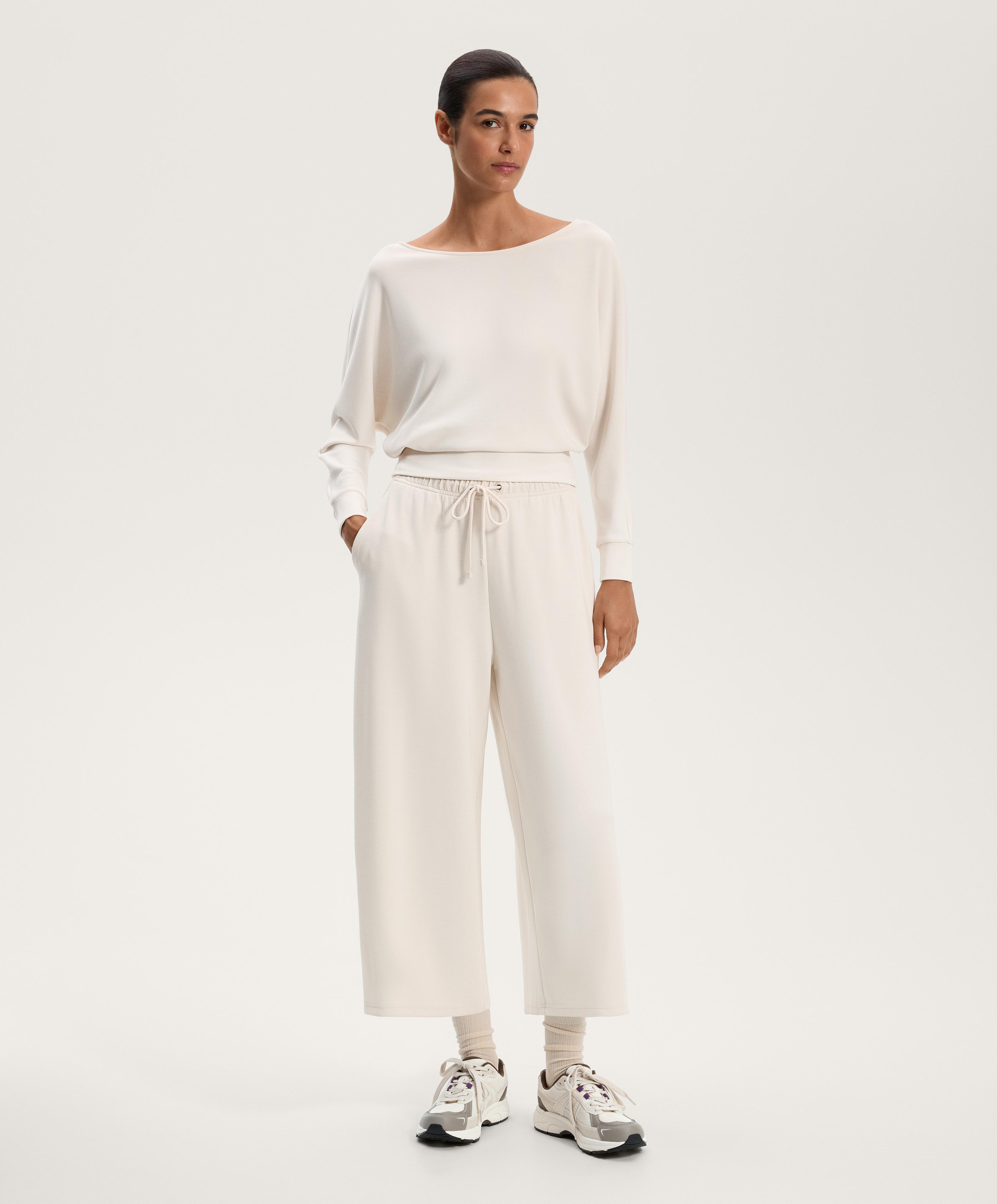 Weite Cropped-Hose mit weichem Modal - Sale
