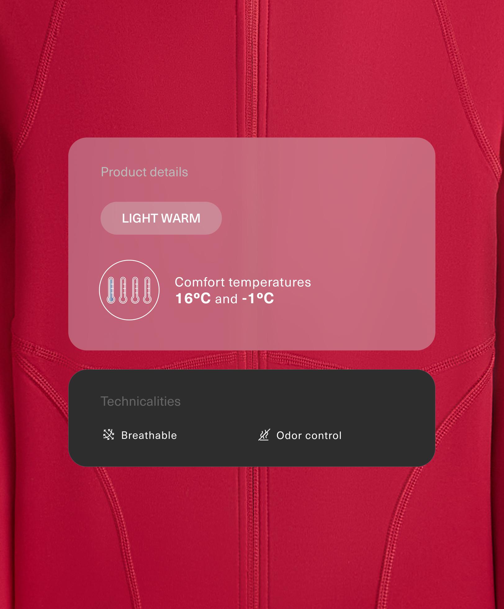 جاكيت تقني دافئ خفيف بخياطات