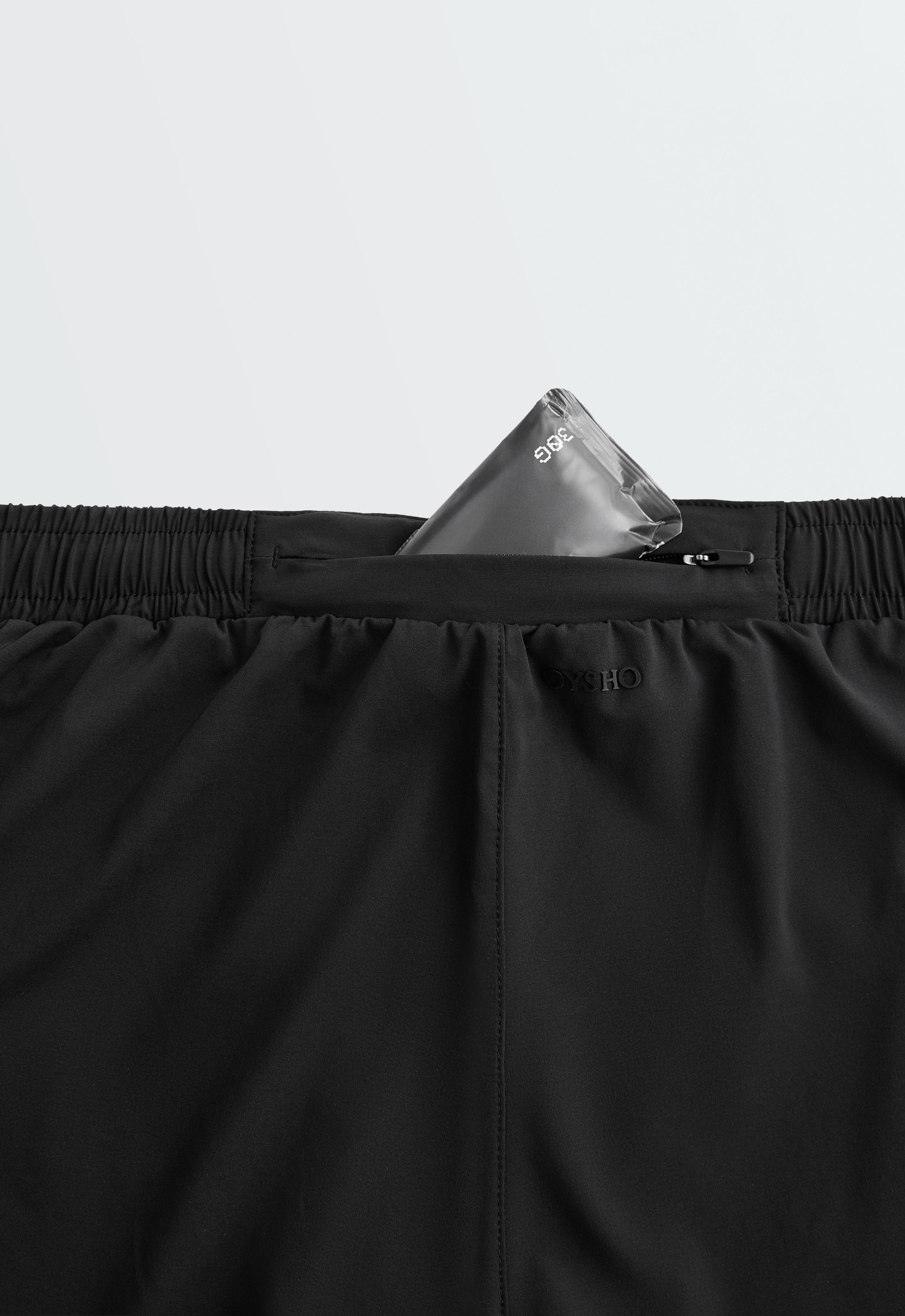 6cm low-rise technical shorts — BLACK