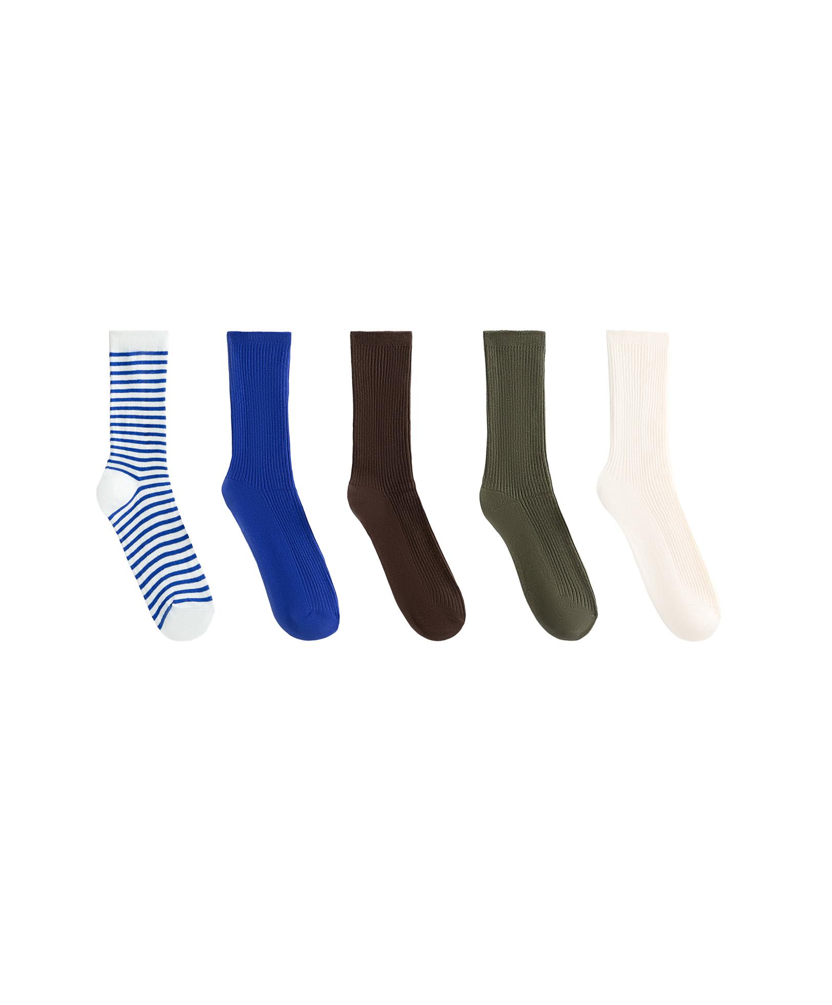 5 pairs of cotton blend Classic socks — KLEIN BLUE