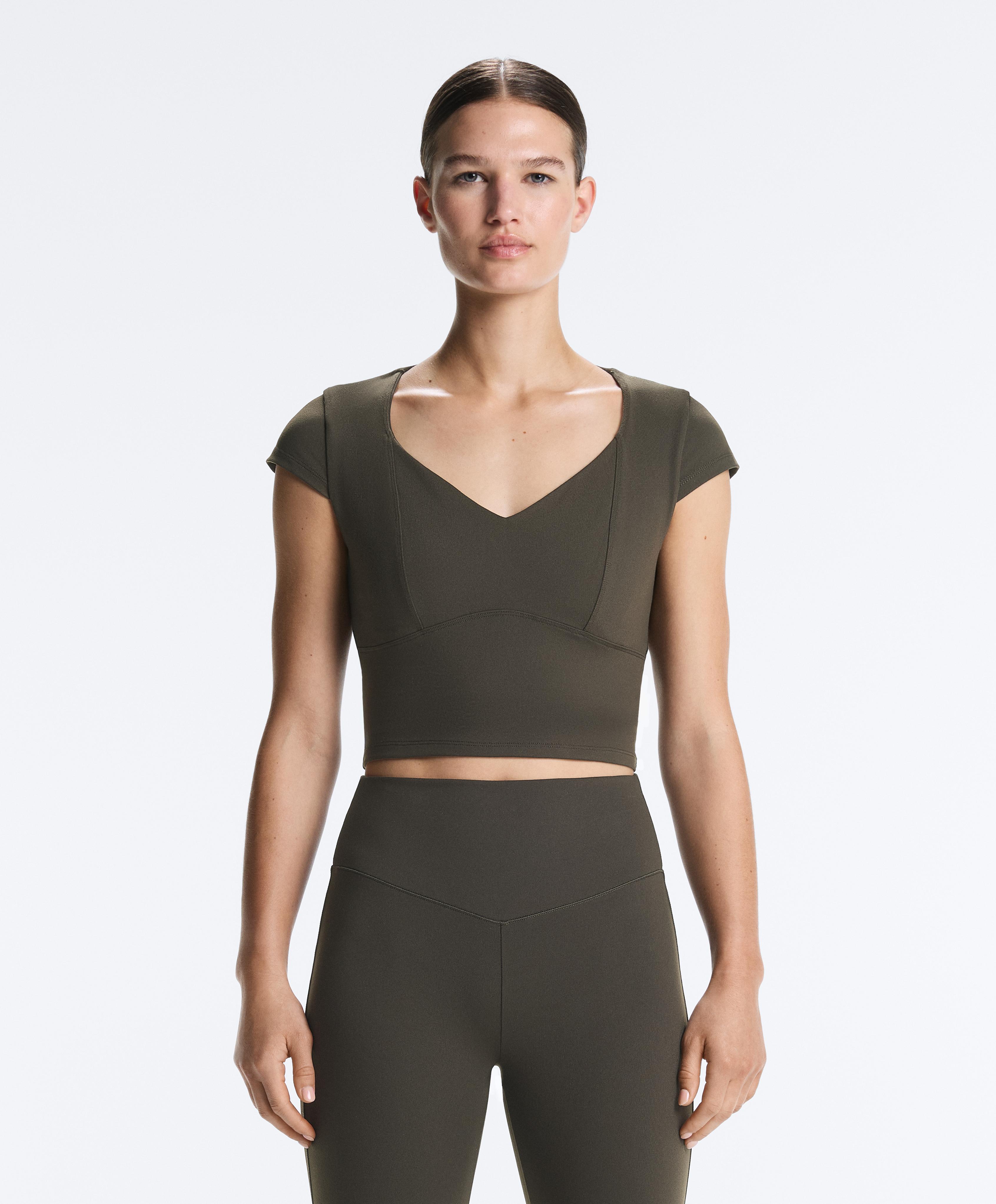 Evermove short-sleeved Tank top — BROWN