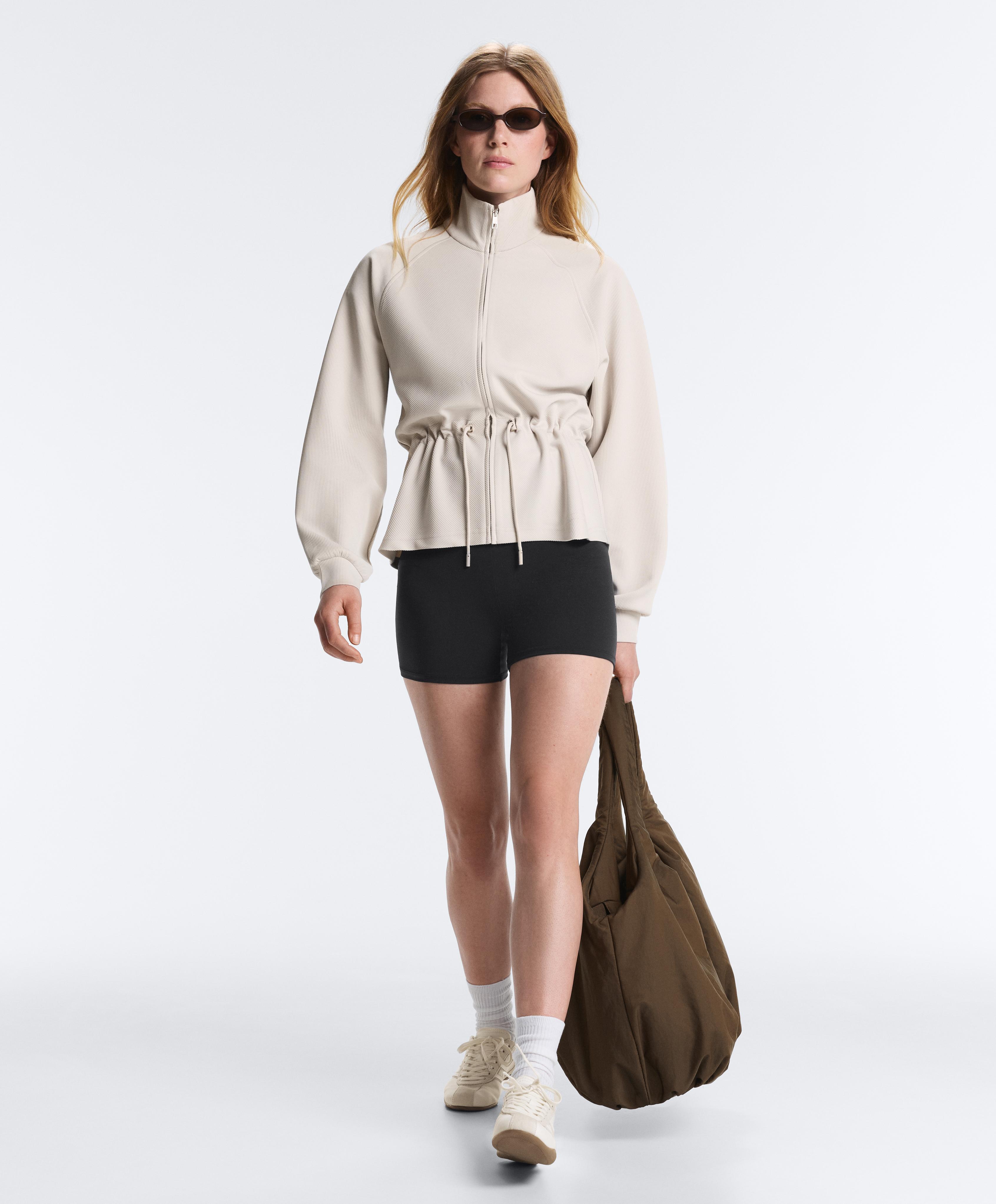 Adjustable waist jacket with 20% modal — PALE MINK