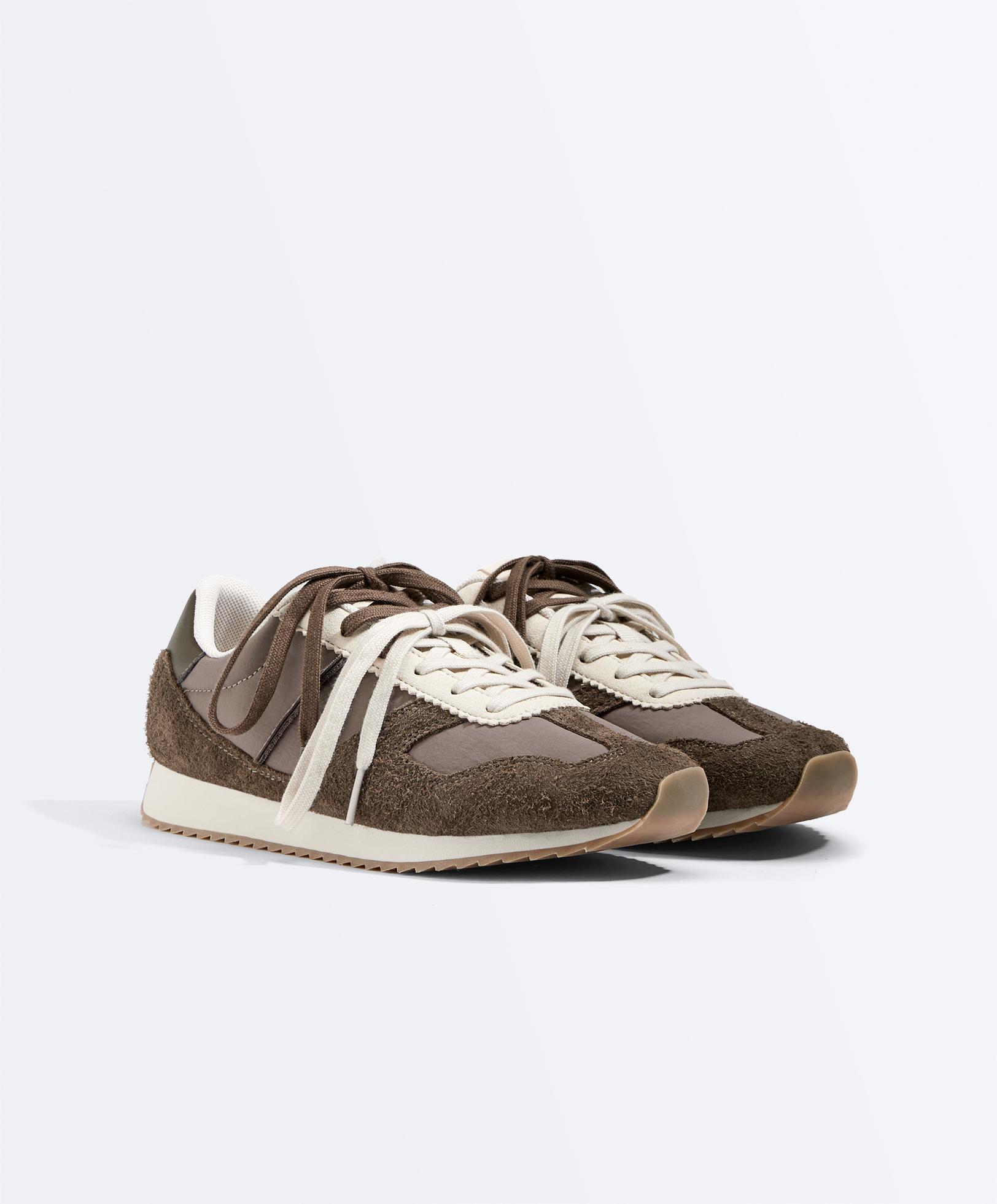 Combined split-leather Running slippers Combined split-leather Running slippers