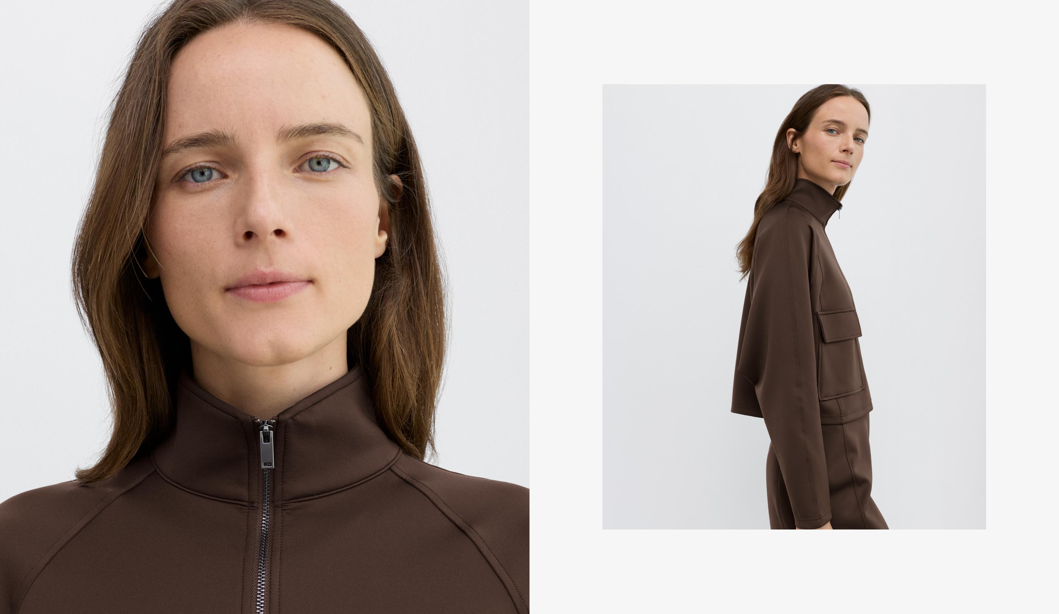 Veste effet néoprène poches